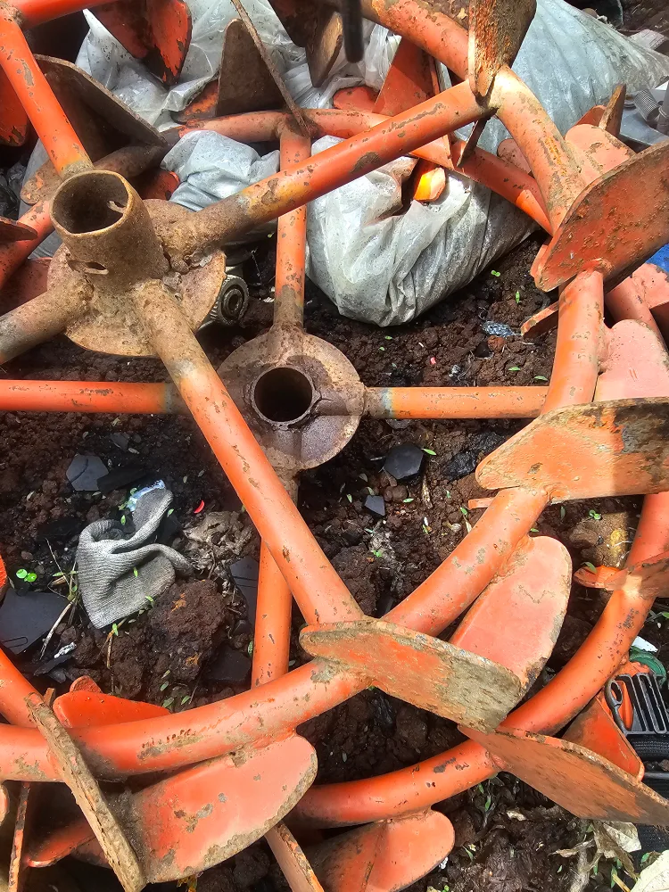 오래된 관리기 철바퀴 중고