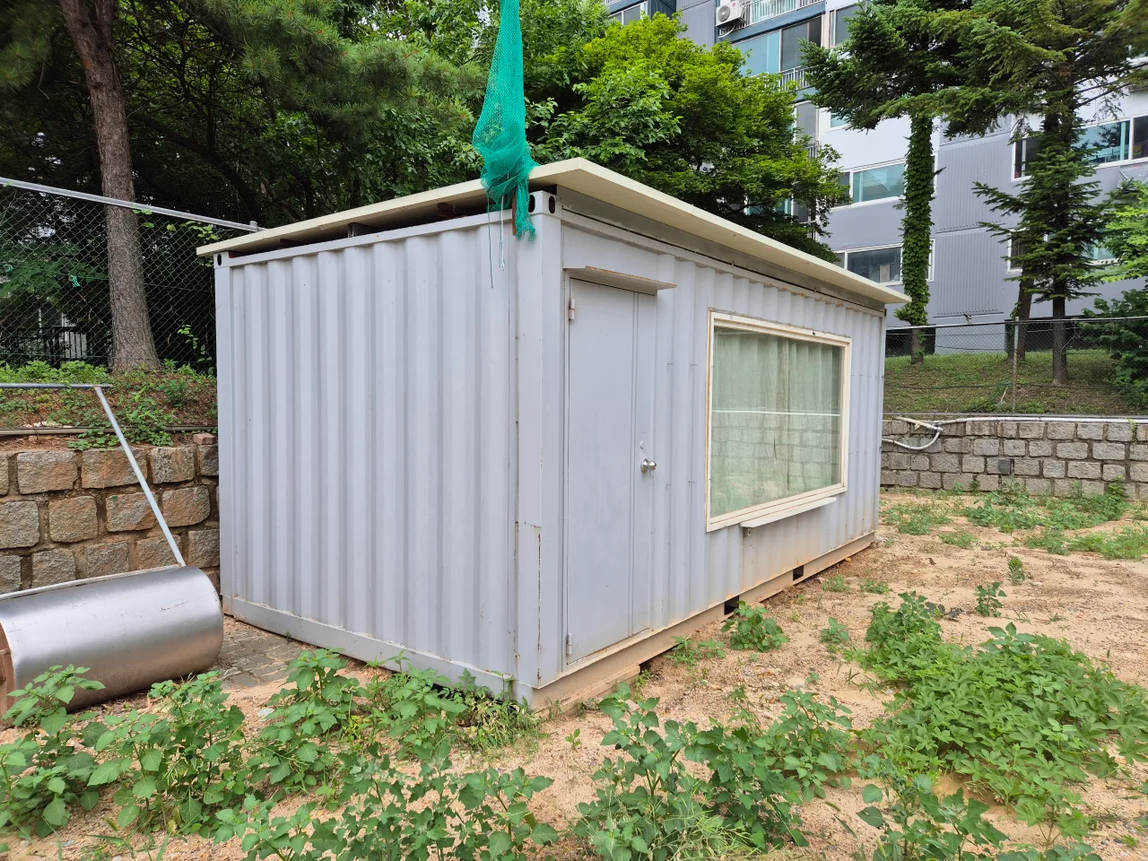 3×6 중고컨테이너 + 지붕판넬 + 에어컨