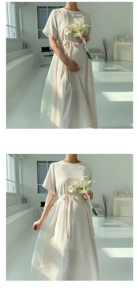 오간자 임부 원피스