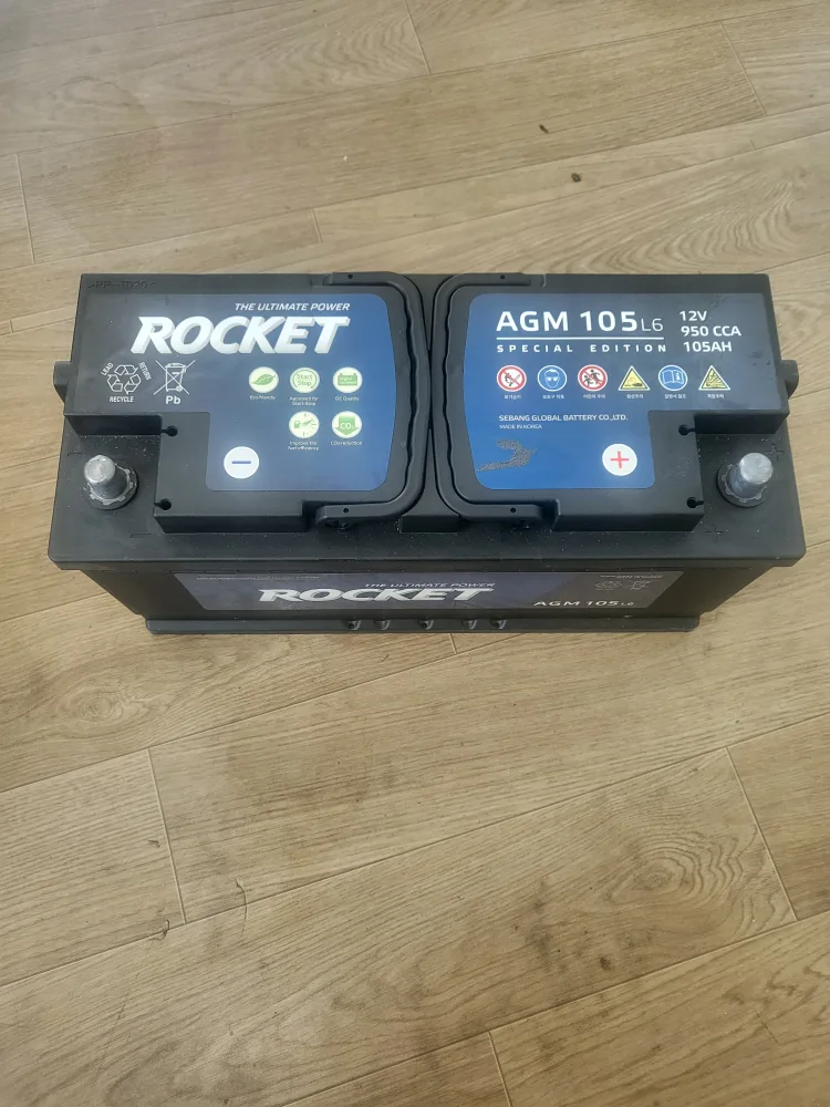 AGM 105 배터리 A급 중고입니다.전차종 무료출장 장착해드립니다.