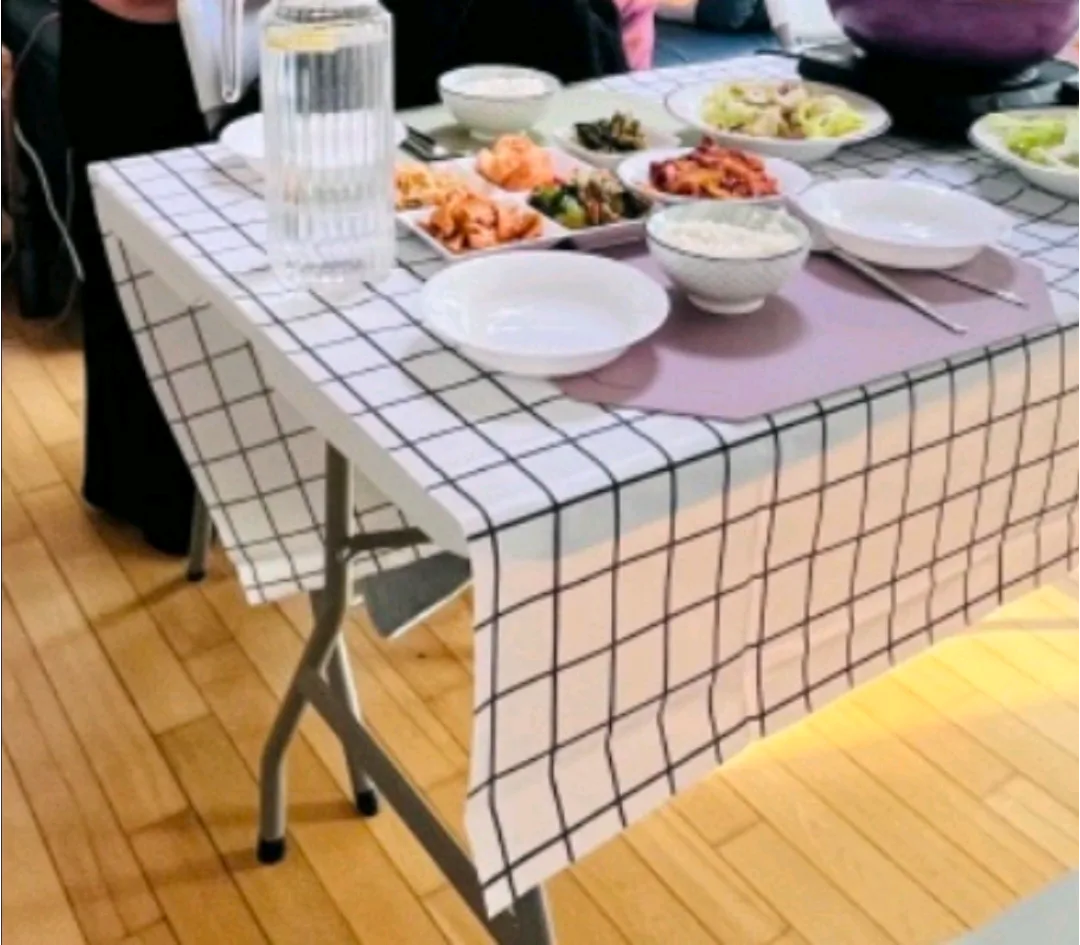 일자형 테이블+방수테이블보