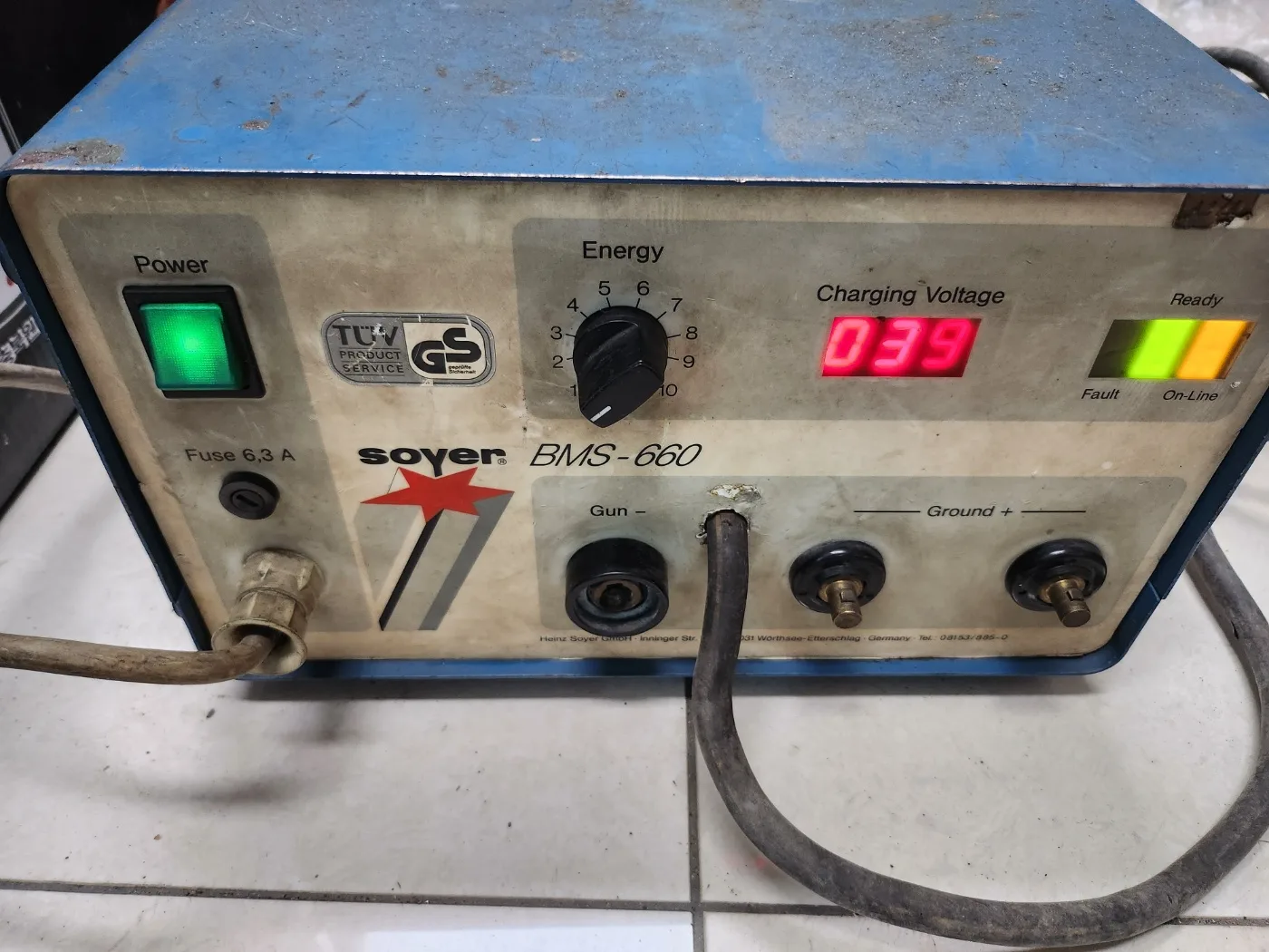독일 SOYER 스터드 볼트용접기 중고입니다