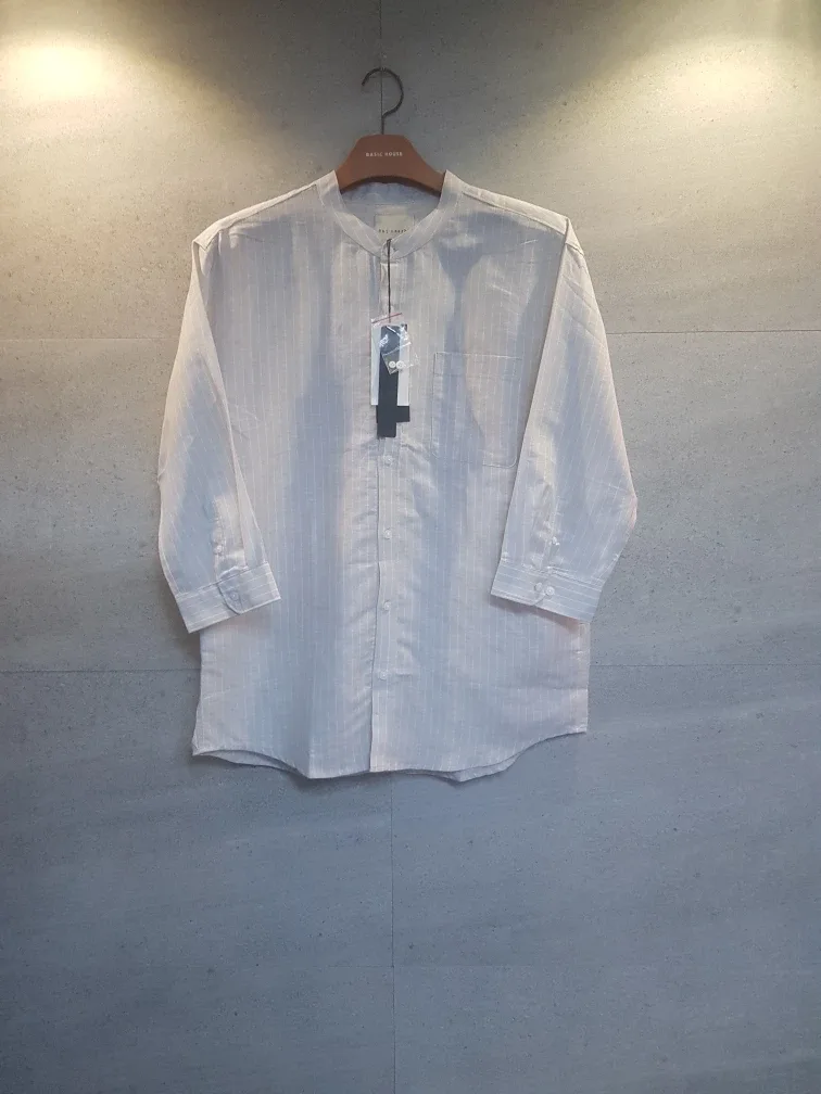 프리미엄. 린넨 셔츠 베이지. 새상품