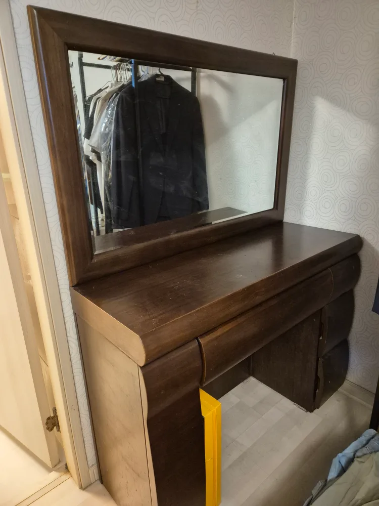 원목 화장대 거울 포함