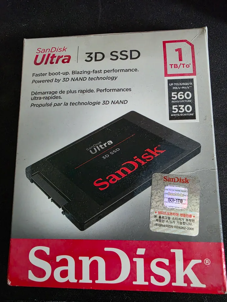 샌디스크 Ultra 3D SSD 1TB 새상품