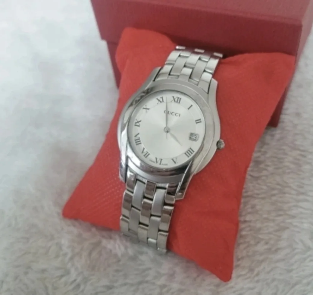 GUCCI정품■구찌 정품 화이트 5500M 남성 명품시계■