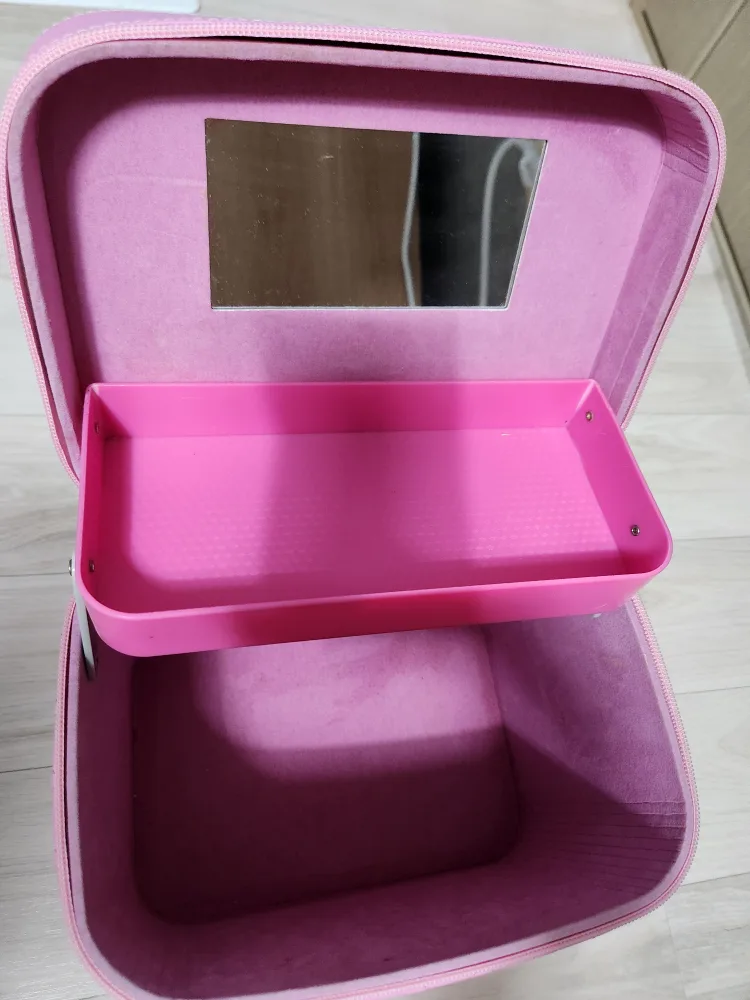 핑크 메이크업 정리함