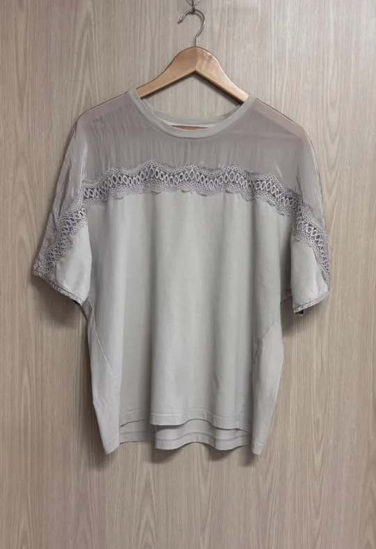 지컷 레이스 반팔티 프리사이즈