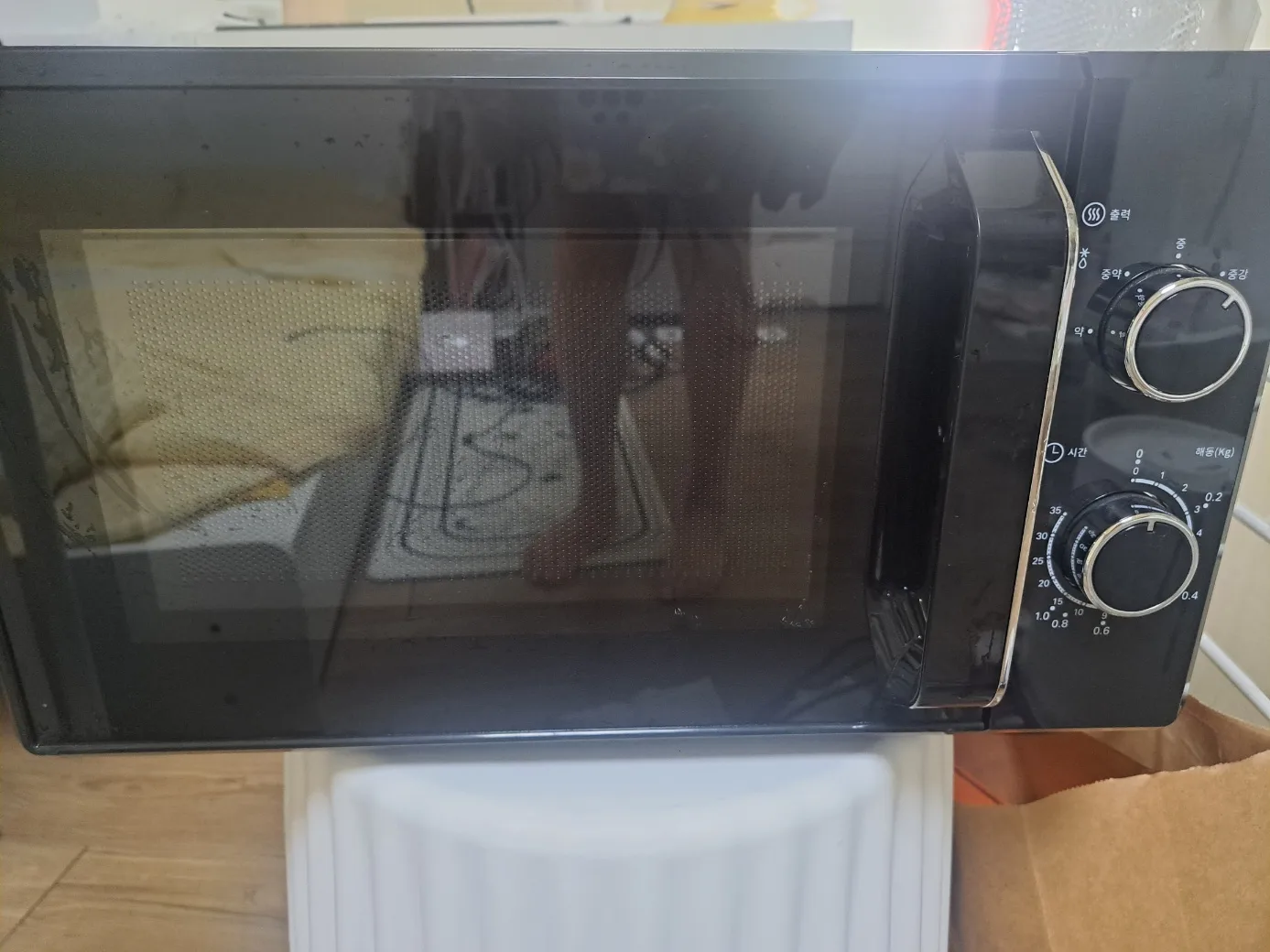 대우전자 전자레인지 블랙(중고)