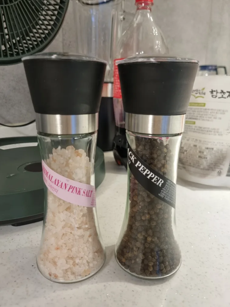 히말라야 핑크솔트 & 후추 그라인더