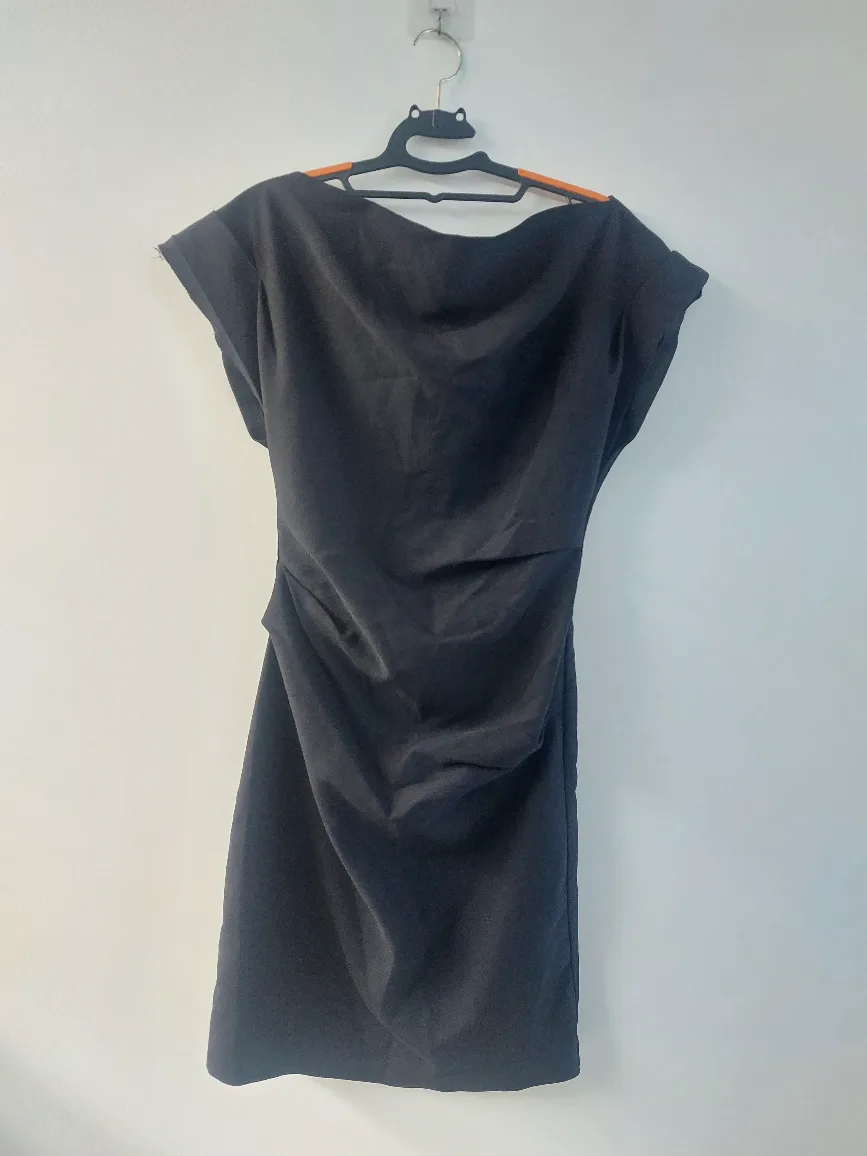 내용글읽어주세요~ (하객룩) 블랙 반팔 원피스 44~날씬55