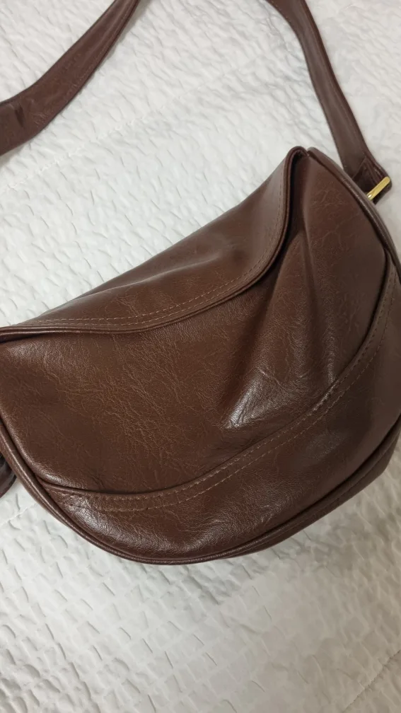 빈티지 갈색 크로스백