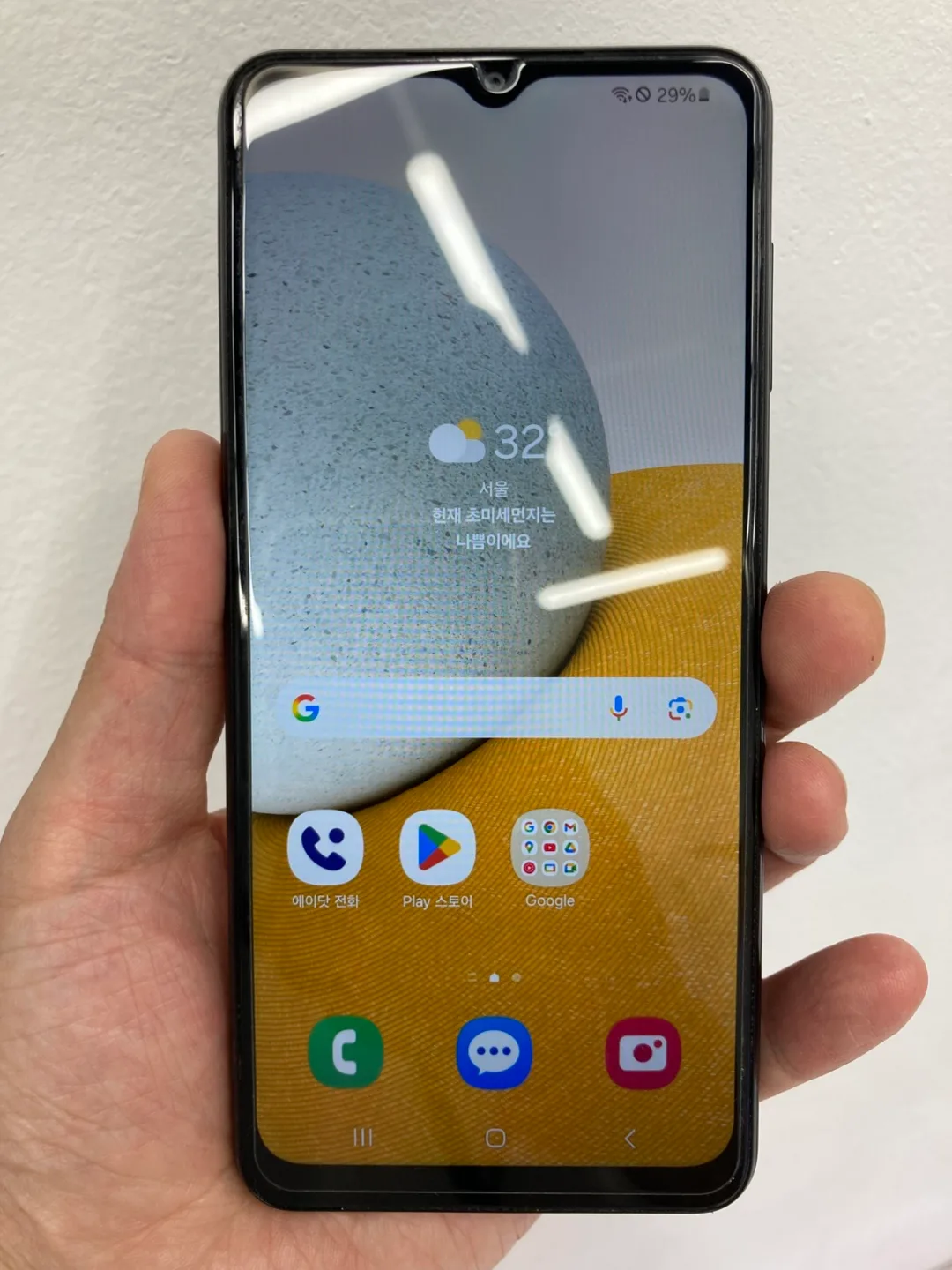 갤럭시 중고폰 와이드6 A136 블랙 128기가 상태좋아요