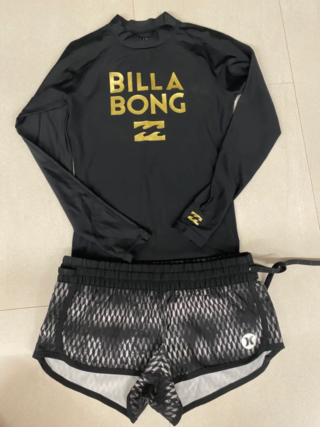 여성 빌라봉 래쉬가드, 헐리 보드숏 개별 판매