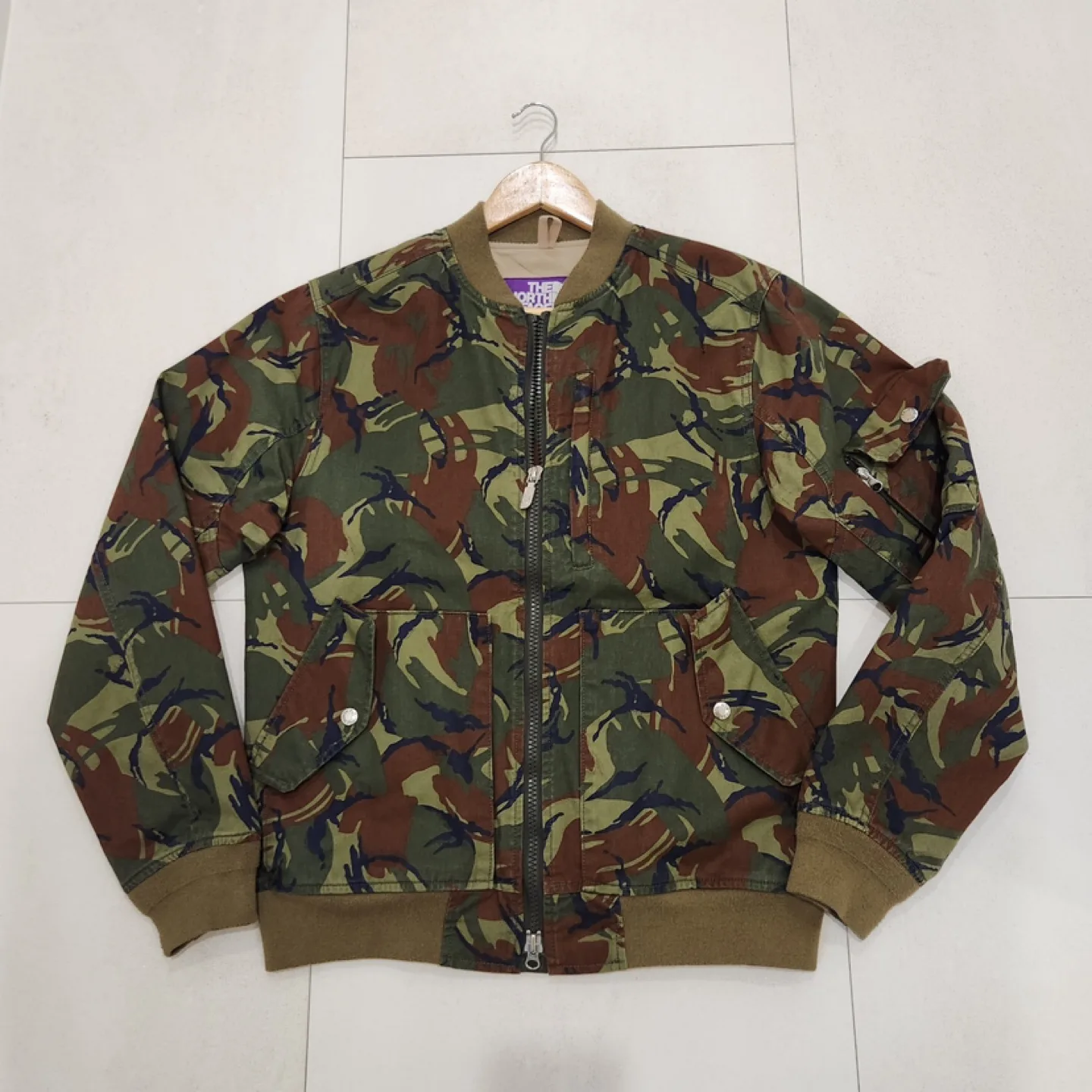 노스페이스 재팬 퍼플라벨 카모 자켓 L