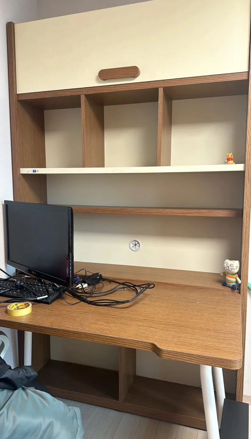 데코라인 책상+책장+의자 일괄 판매