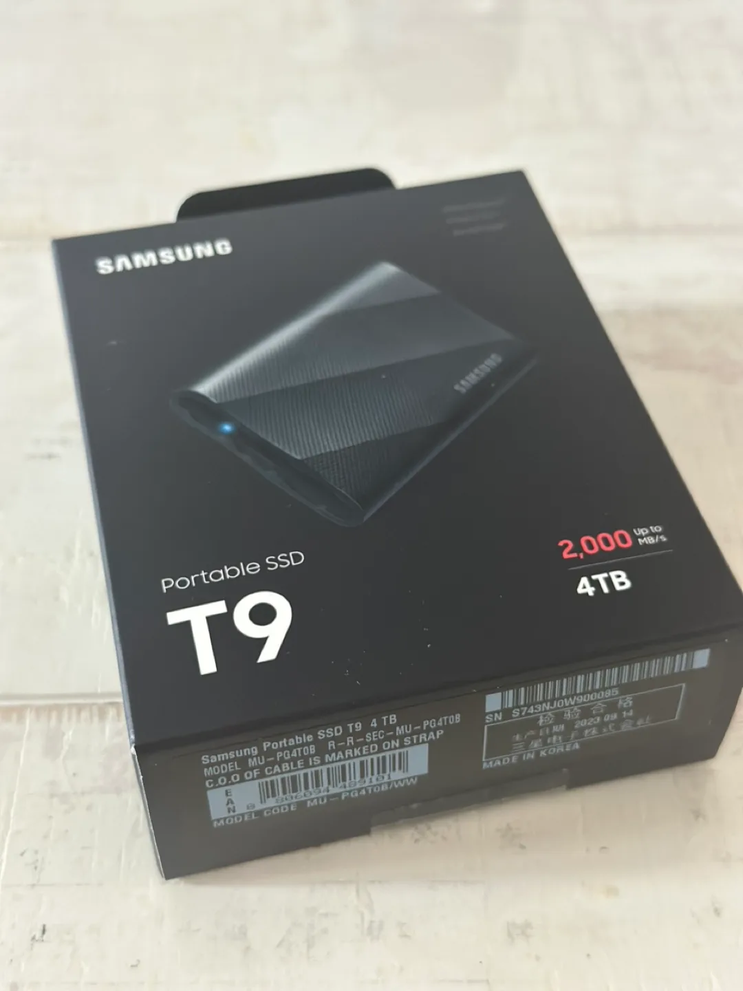 삼성 포터블 SSD T9 4TB 새상품