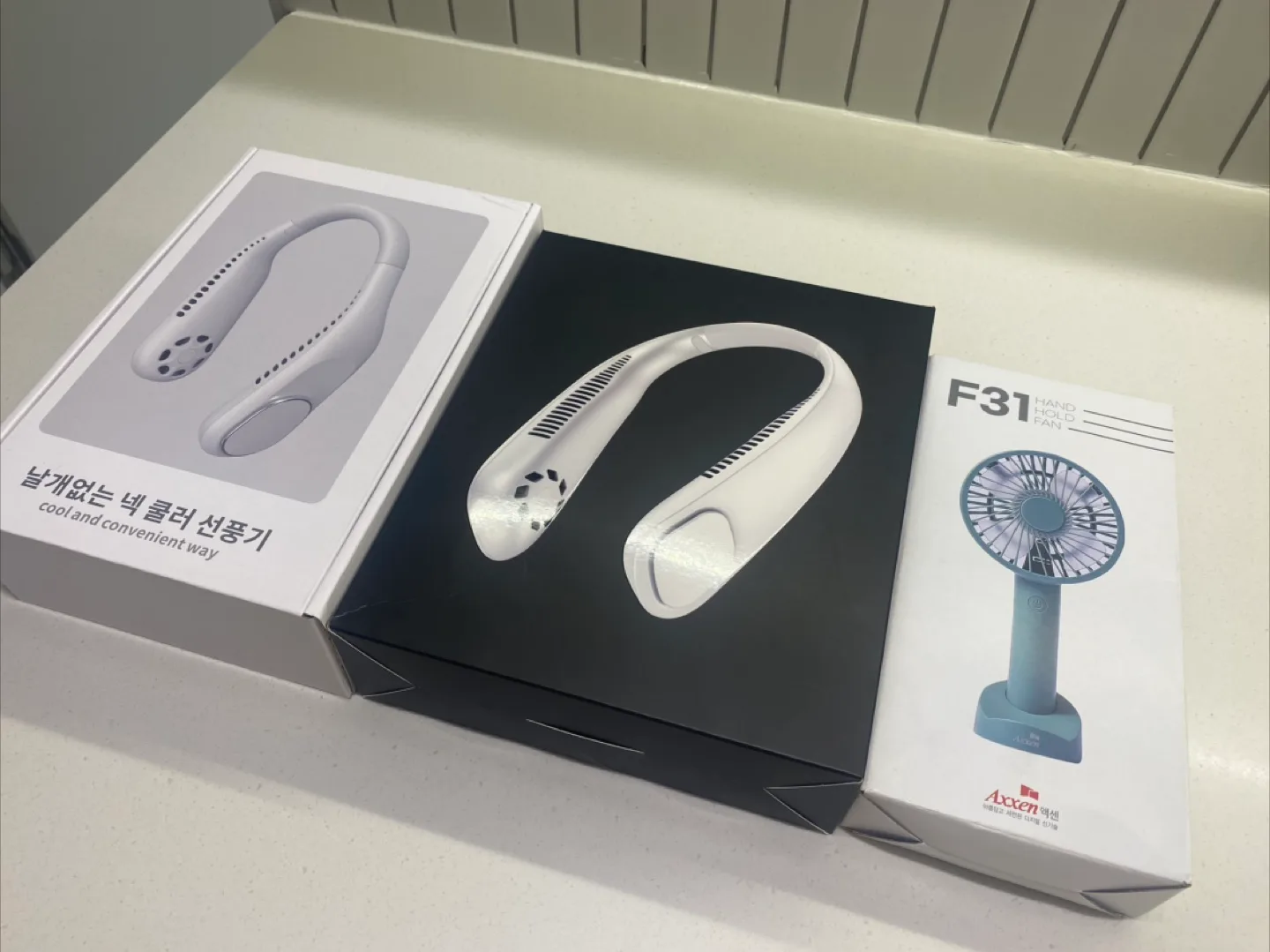 넥선풍기 넥에어컨 넥밴드 2개 판매 (새상품)