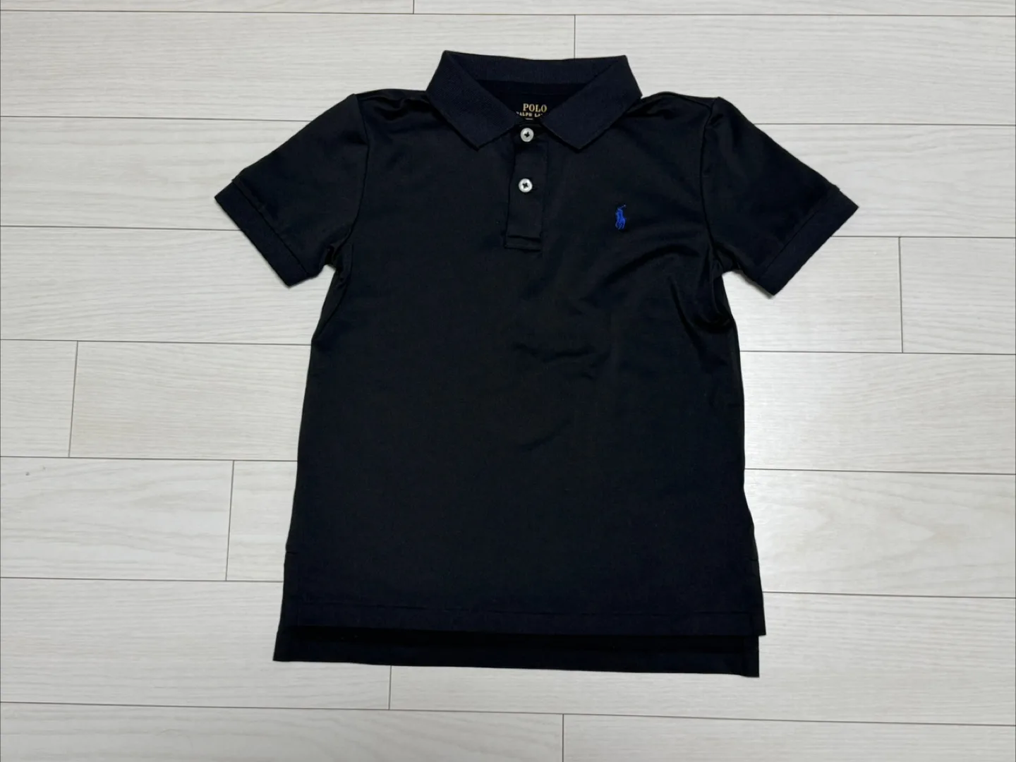 [중고] 폴로 키즈 PK 카라 반팔 반소매 티셔츠(검정, 5T)