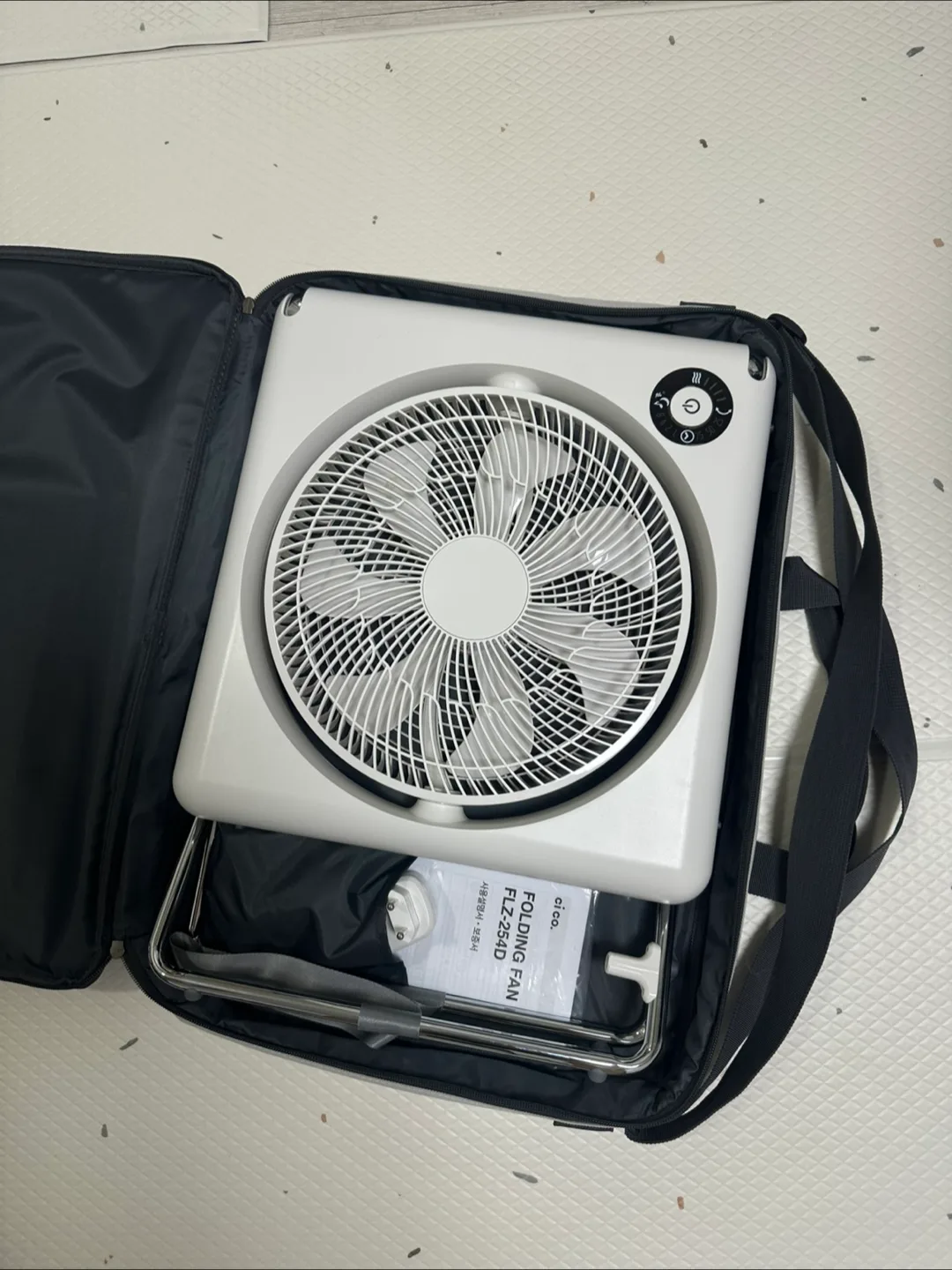 [풀박스]CICO 폴딩팬 서큘레이터 FLZ-254D 화이트 + 파우치(보관케이스)