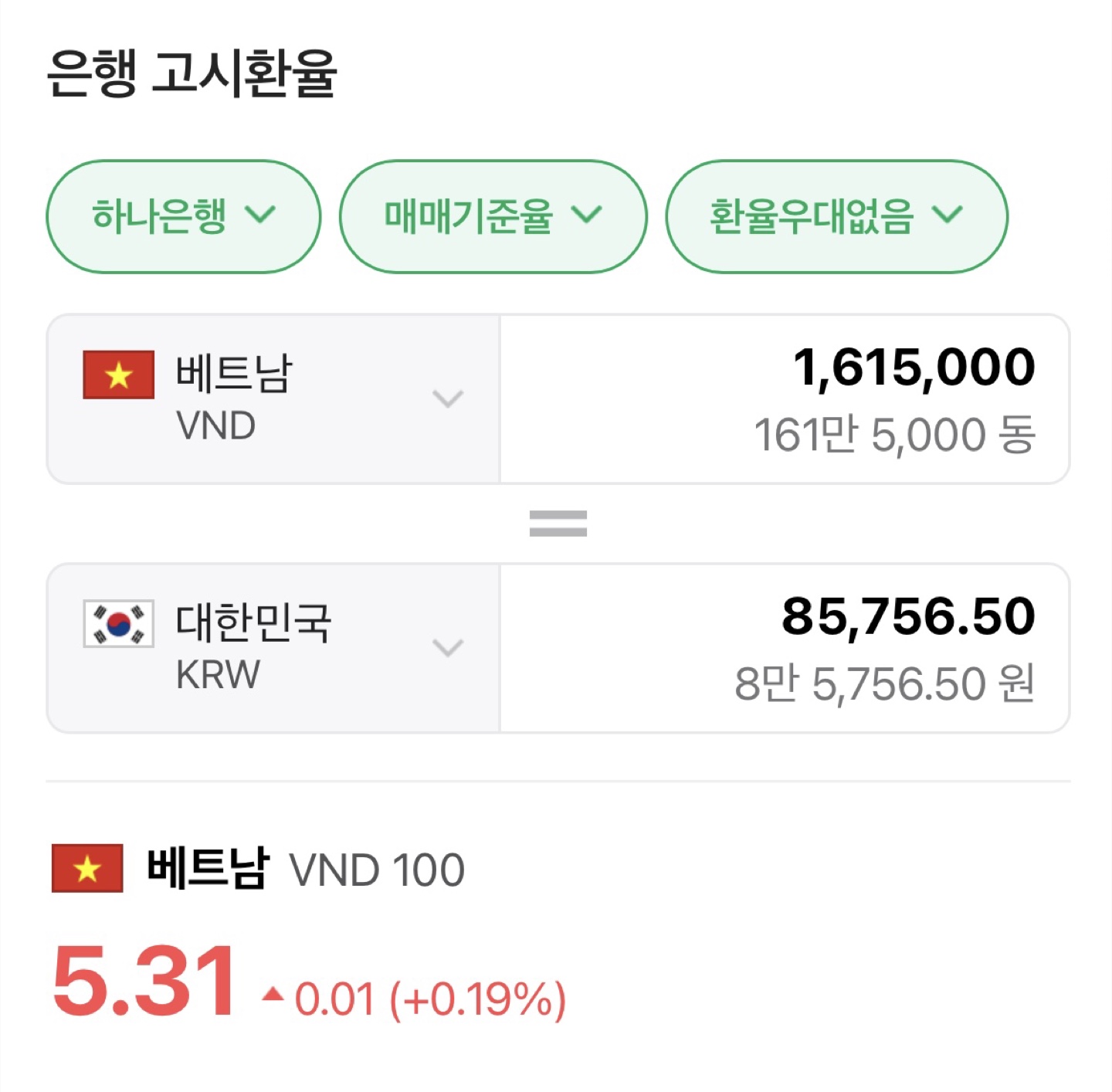 베트남 동 환전