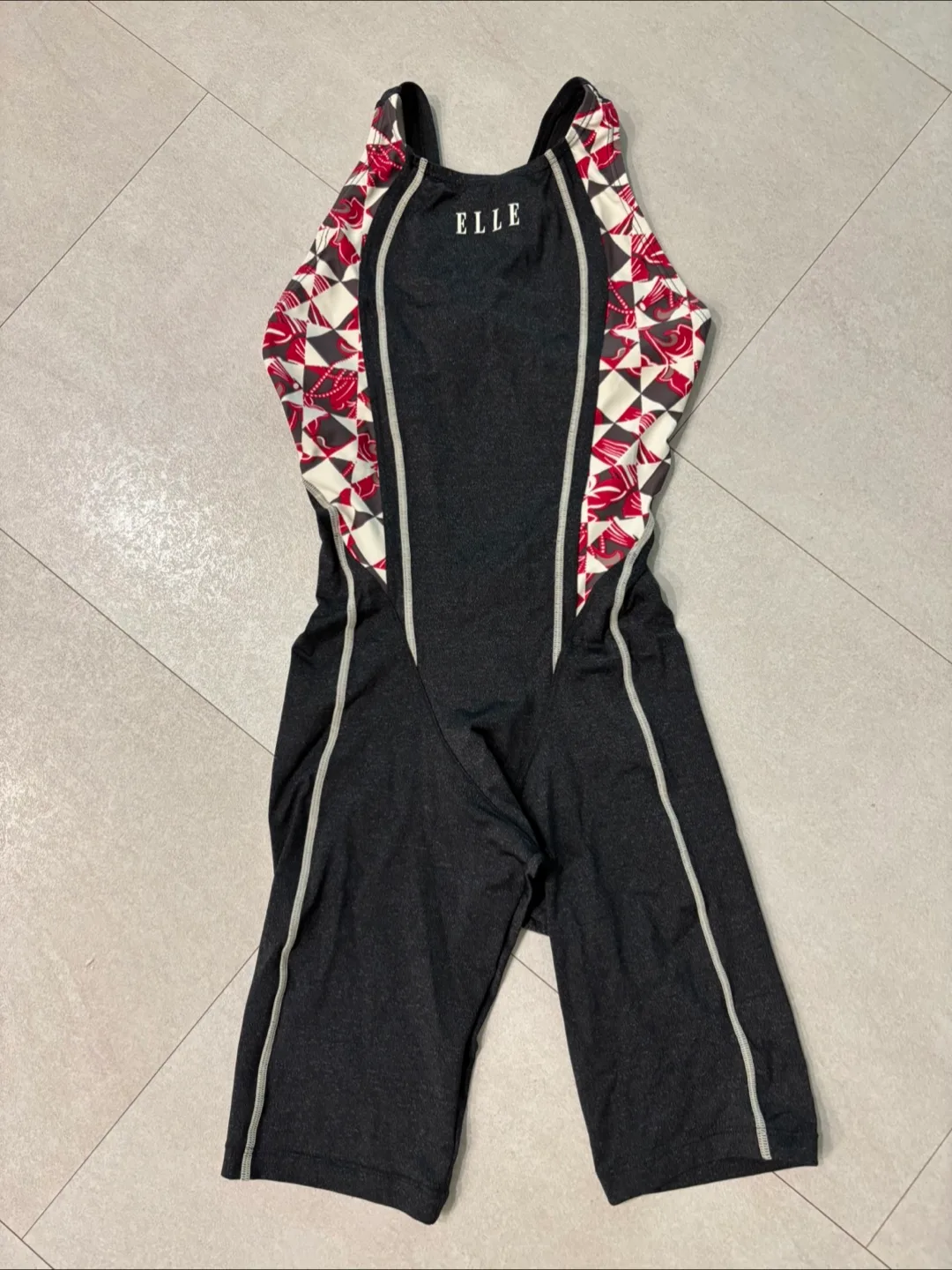 엘르 수영복 X백 반전신 실내수영복 85-90