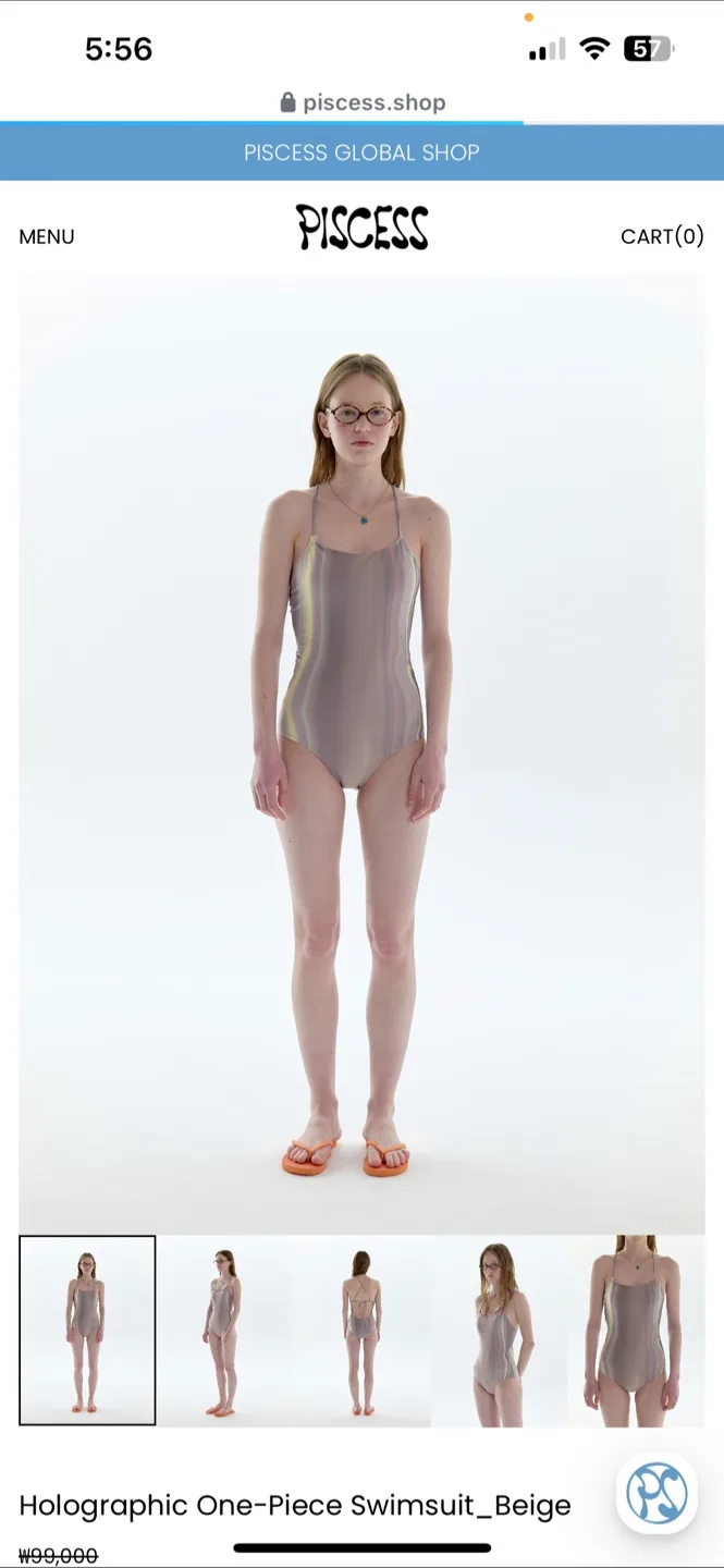 PISCES 홀로그램 원피스 수영복