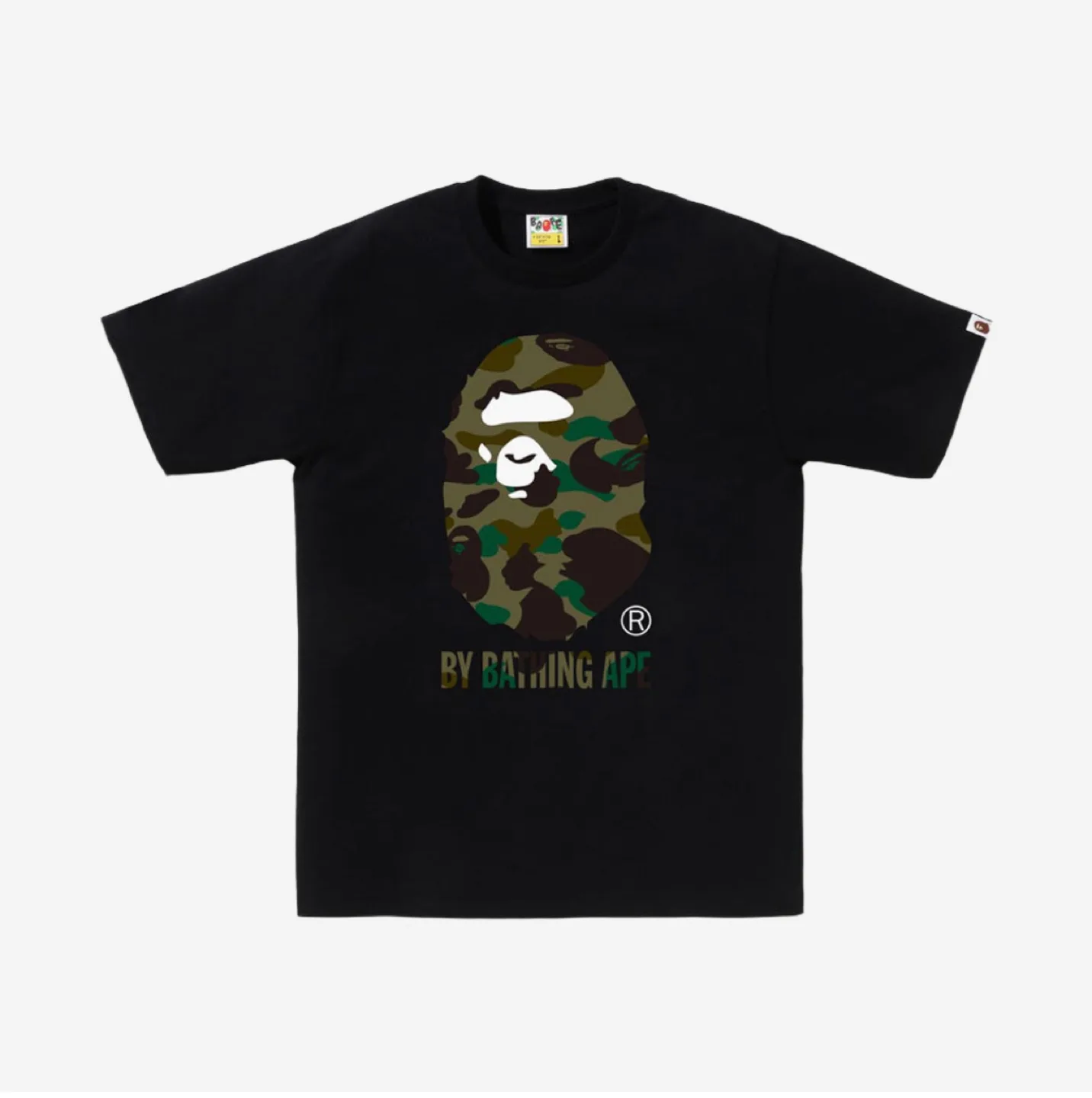 베이프 카모 블랙 반팔티