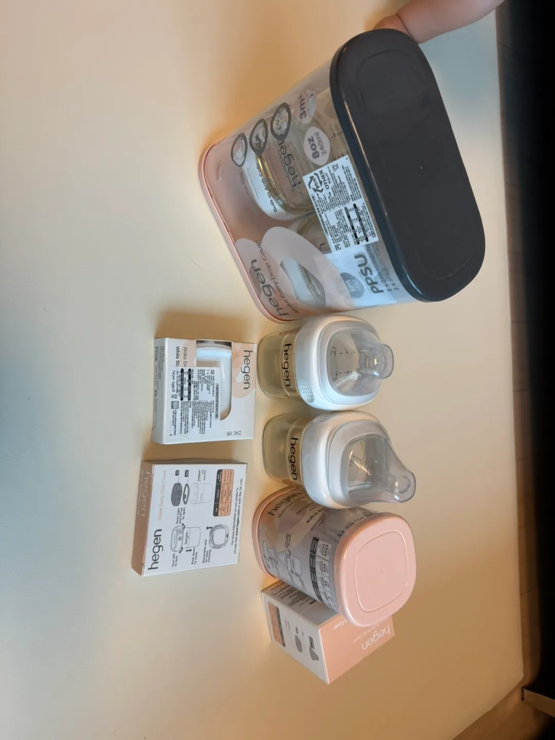 헤겐 젖병 240ml 2개(새상품) +150ml 2개(중고)+부속품