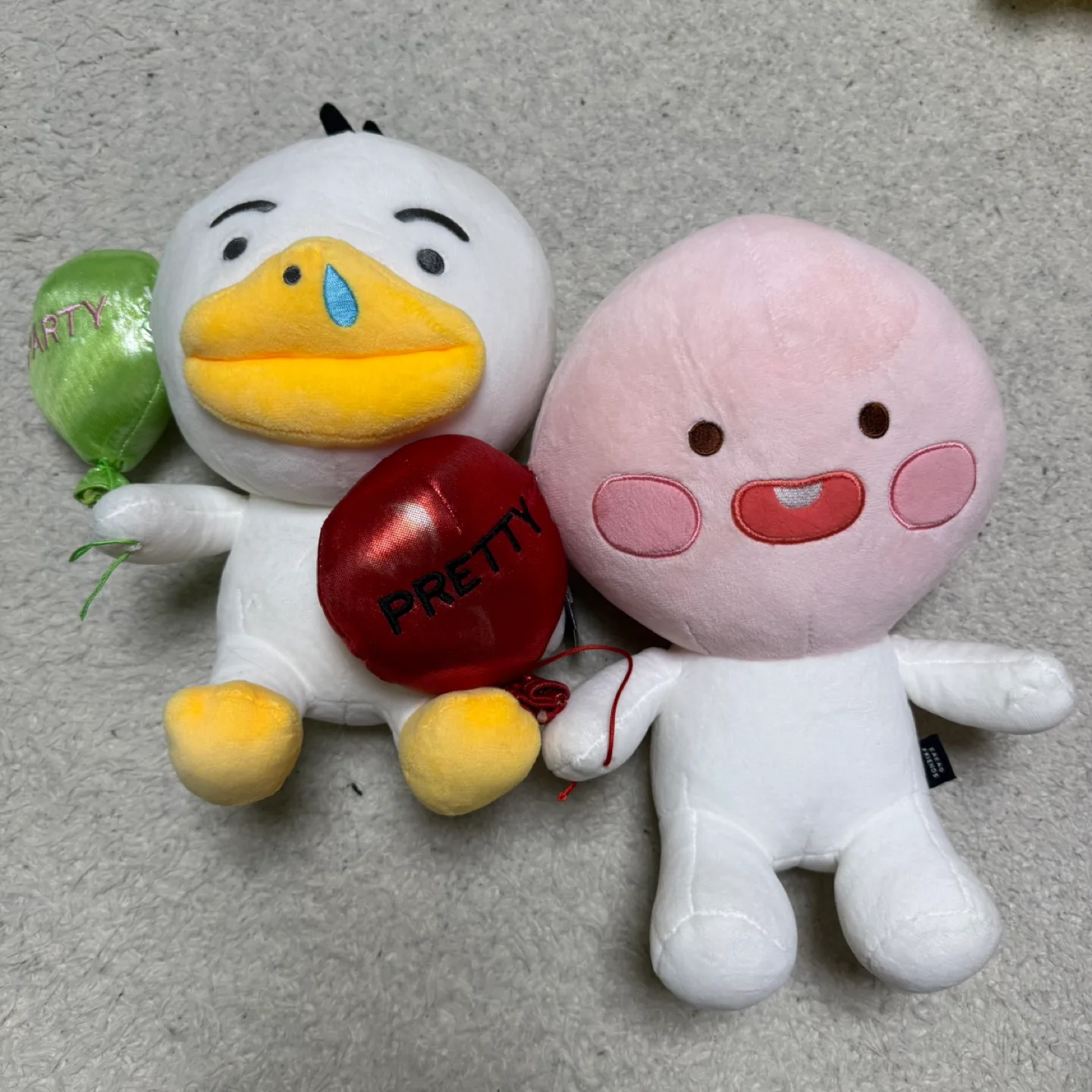 카카오프렌즈 어피치&오리 인형 일괄