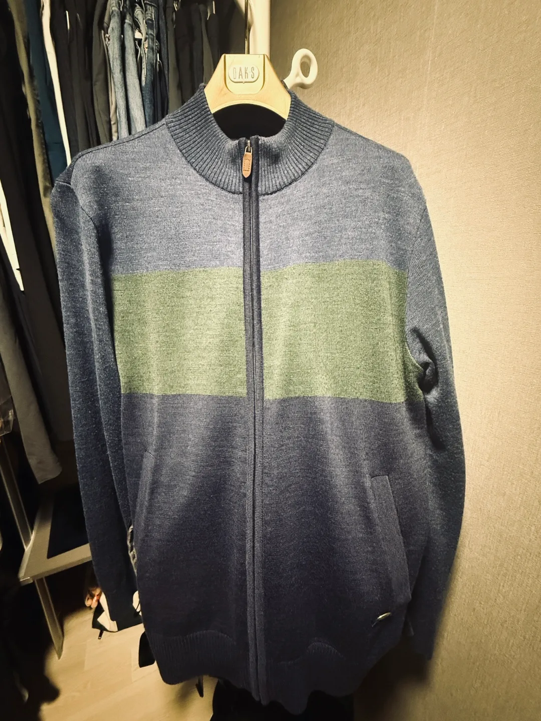 프랑코페라로 남성 짚업 가디건