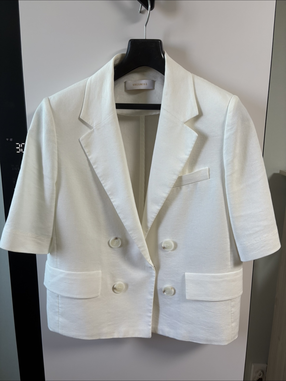 쉬즈미스 반팔 린넨 블레이저