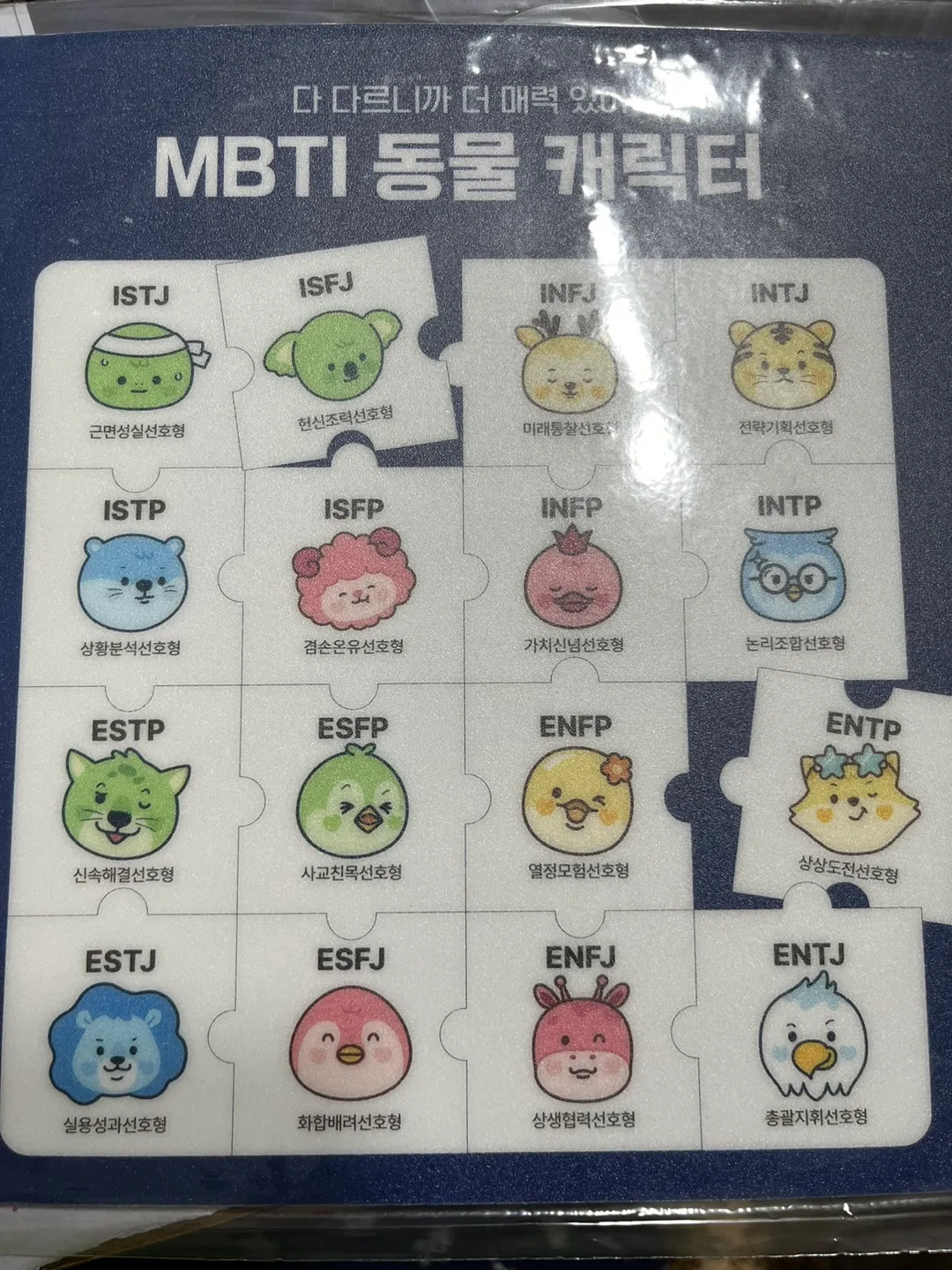 MBTI 동물 캐릭터 마우스패드(새제품)