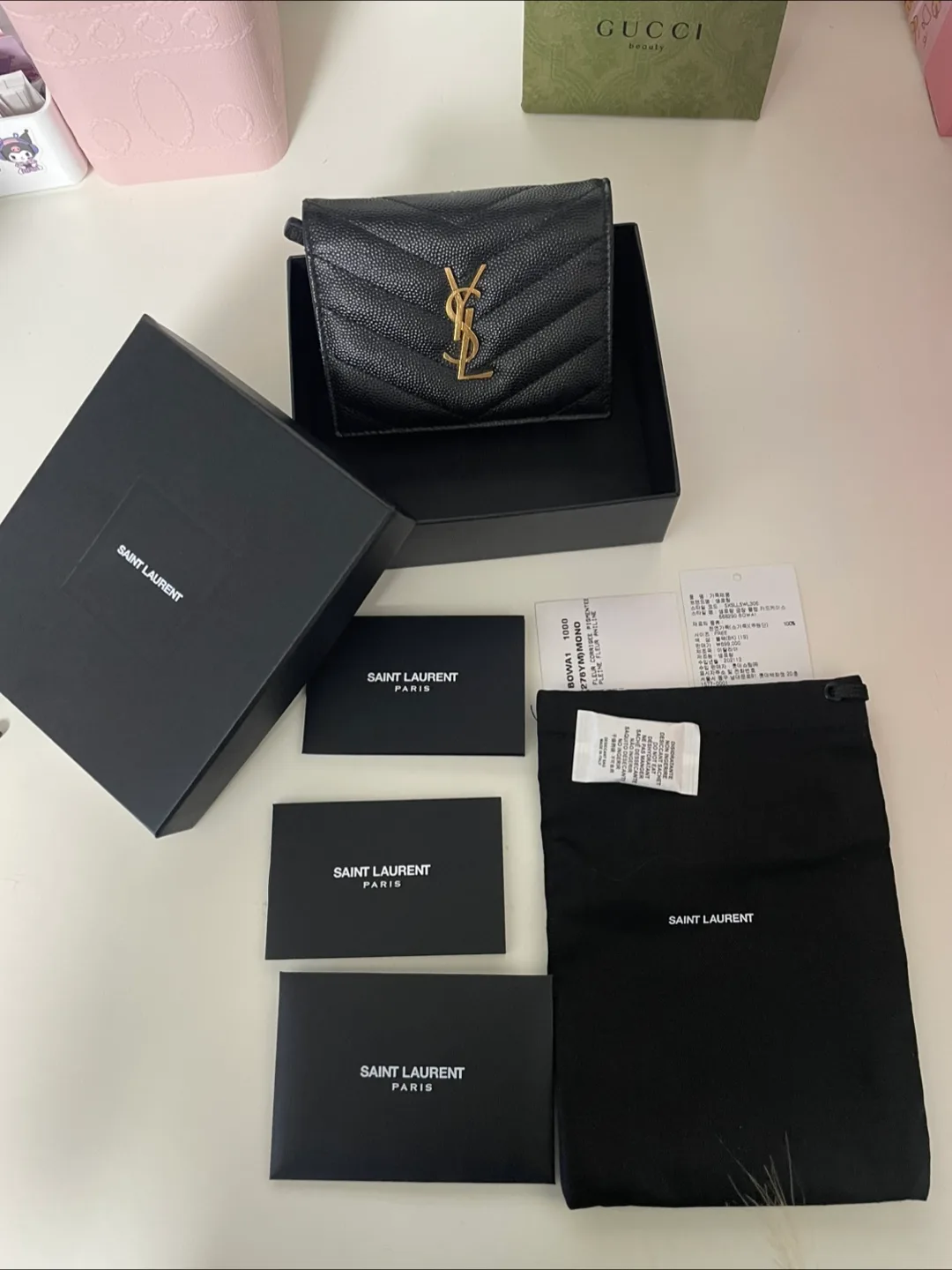 ✅중고✅ 정품 100% 입생로랑 지갑