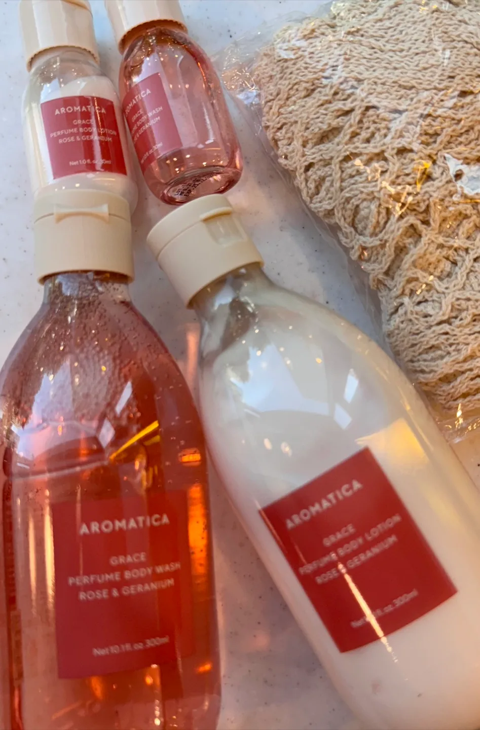 아로마티카 NEW 로즈 퍼퓸 바디워시&바디로션 세트