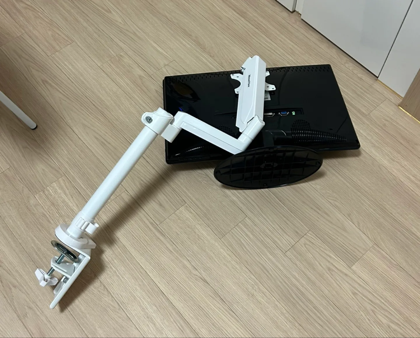 모니터+모니터암+사생활보호필름