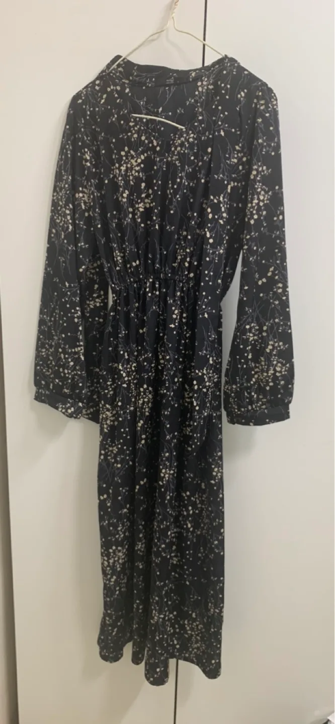 (중고) 슈가바인 꽃무늬 롱 원피스 Free