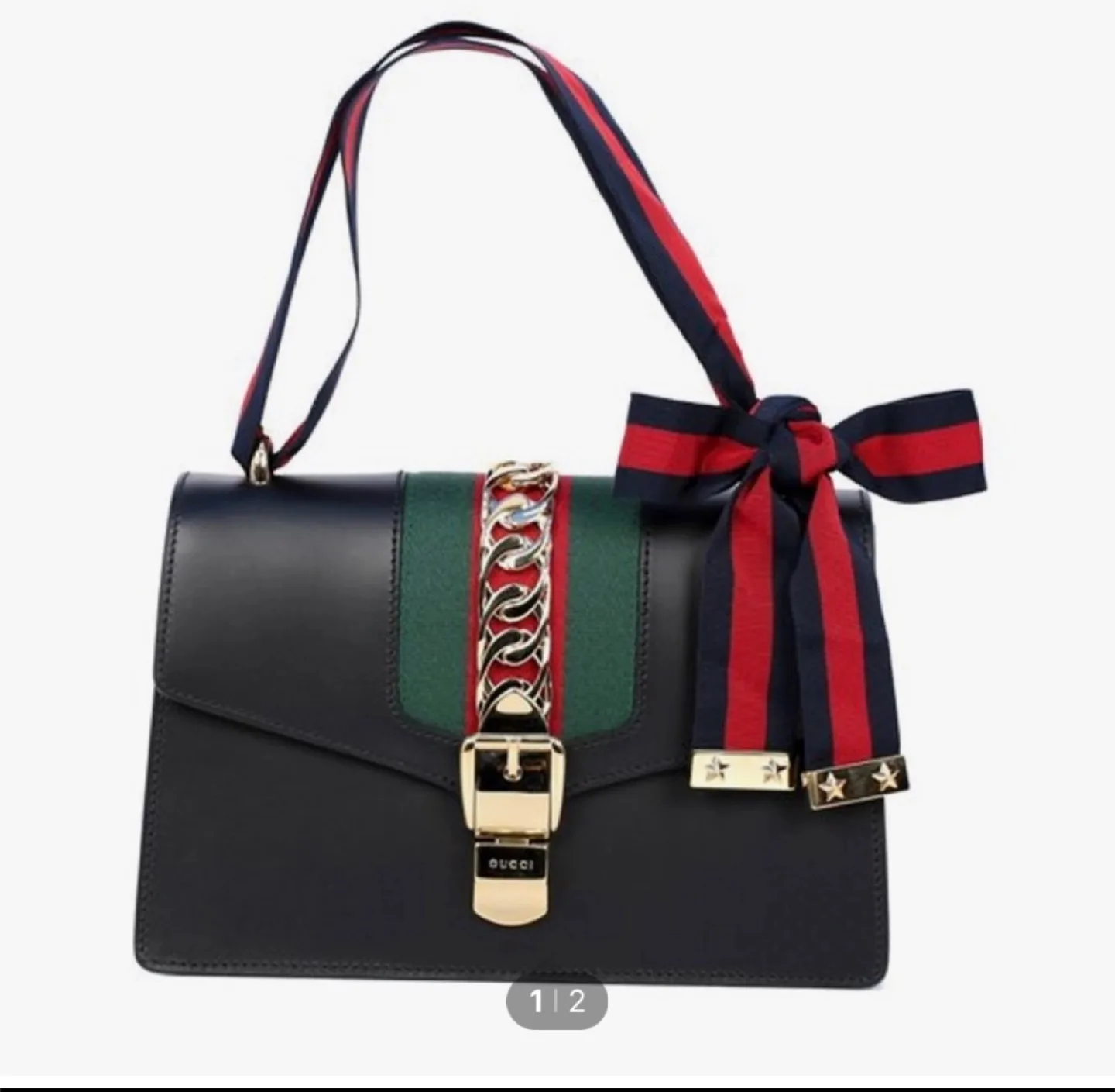 구찌 실비백 스몰 블랙