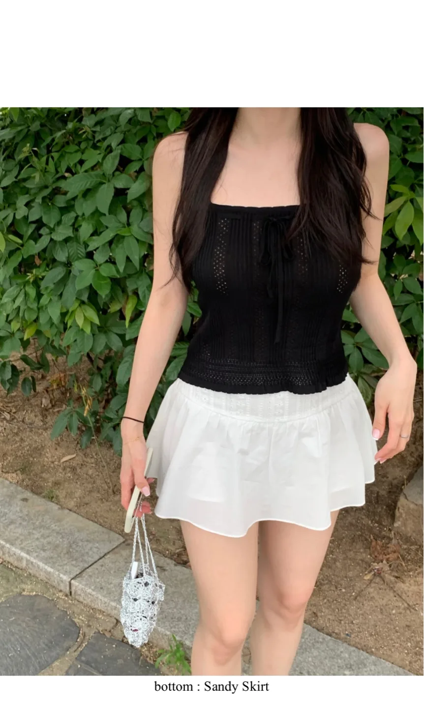 (새상품) 온트 OWNT 셰리 니트탑 나시