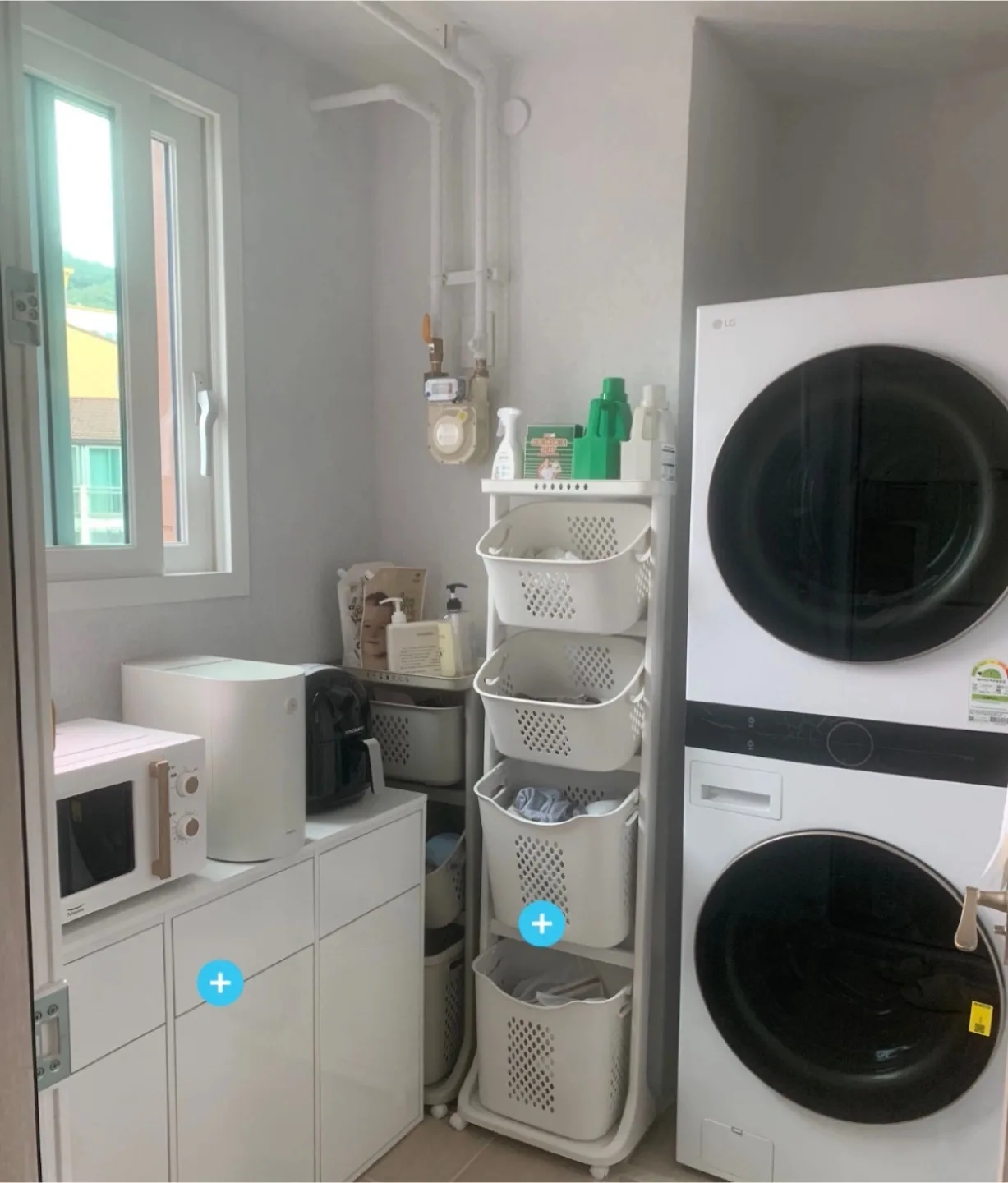 오늘의집 분리수거함 휴지통 다용도 수납장 동서가구(빨리 가져갈 분요)