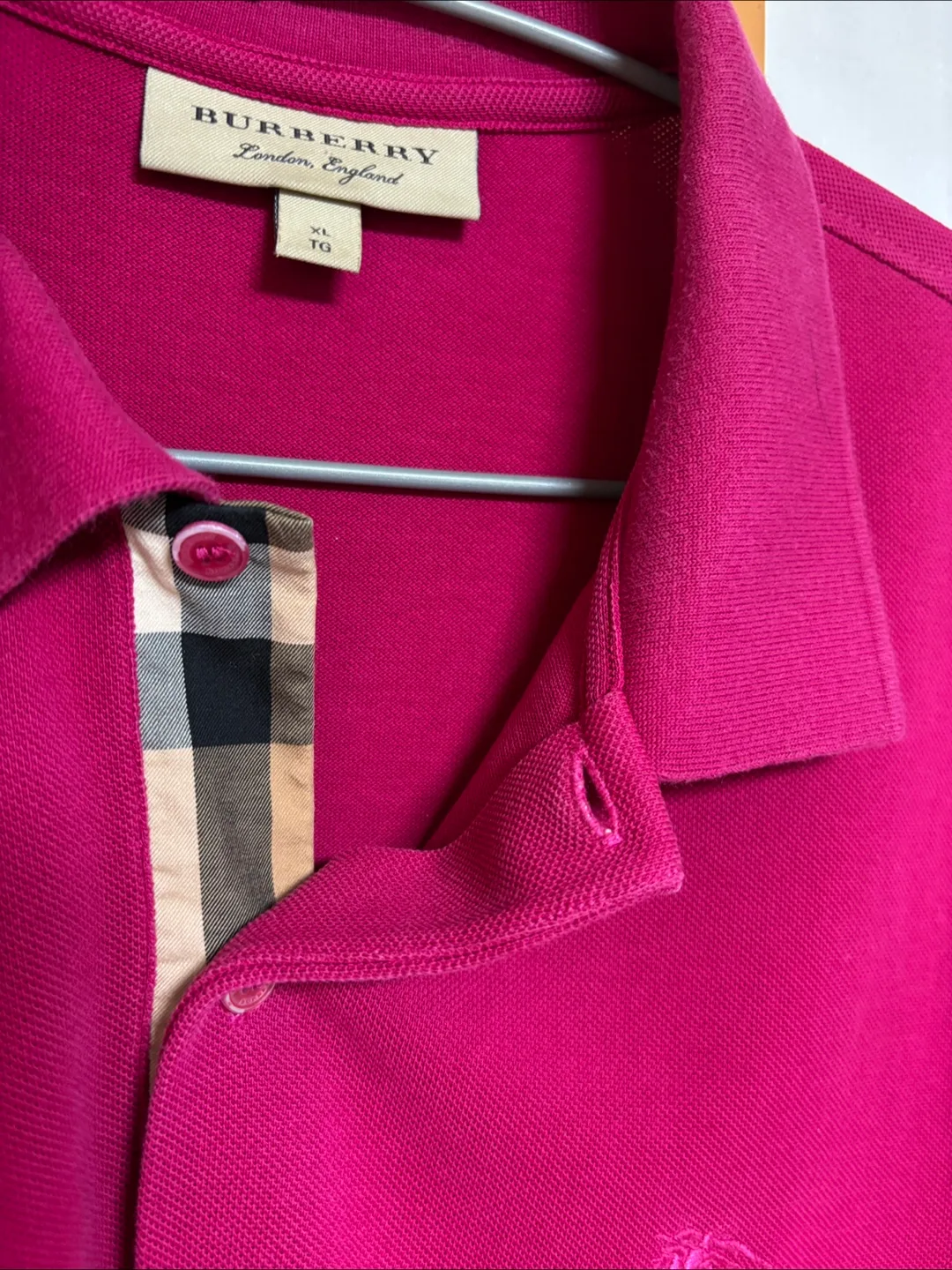 버버리 와인색 XL(105) 폴로티 셔츠
