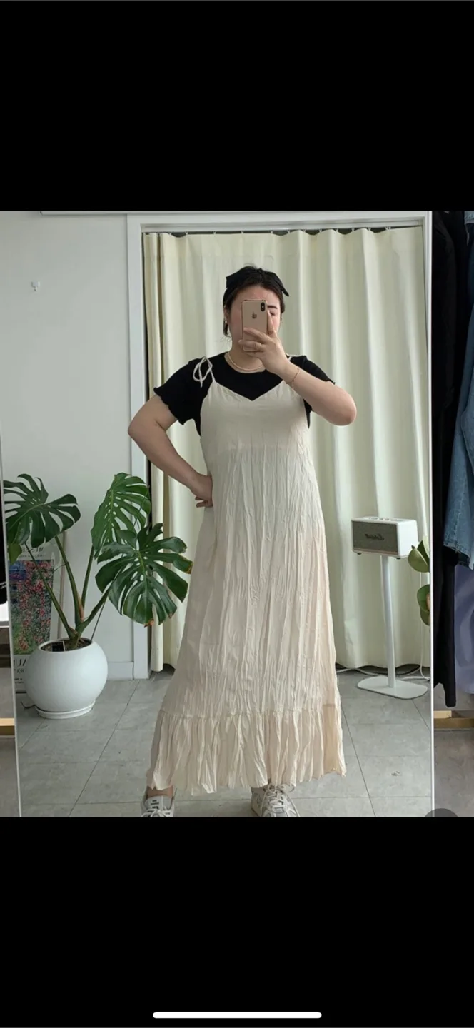 빅사이즈/쉬폰 롱 원피스