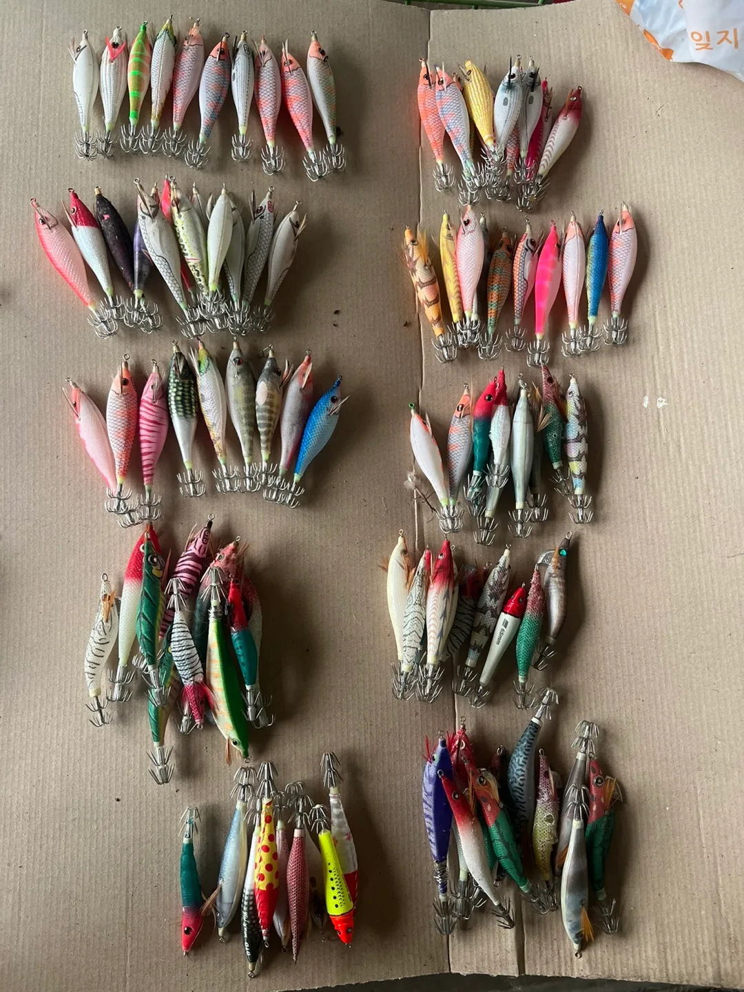 한치 낚시 에기 모음 세트(중고반 새거도 잇움)