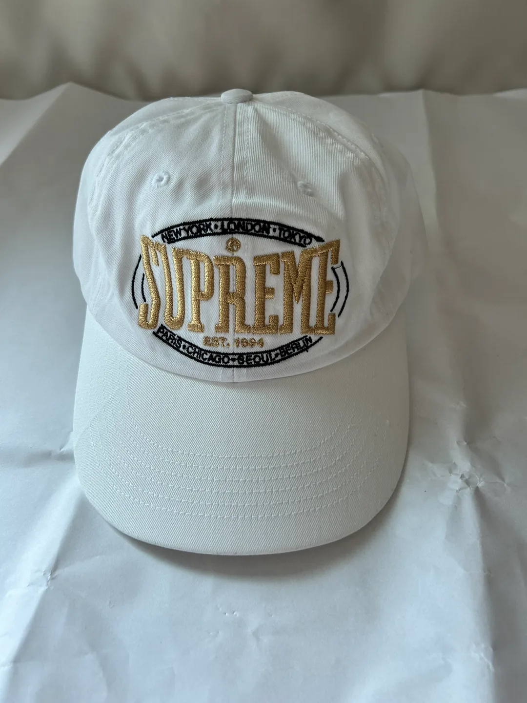 (중고) 슈프림 화이트 볼캡