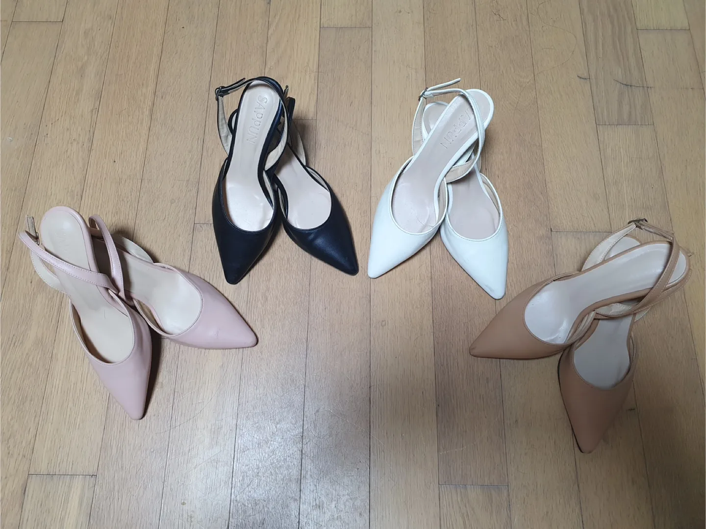 스틸레토슬링백힐