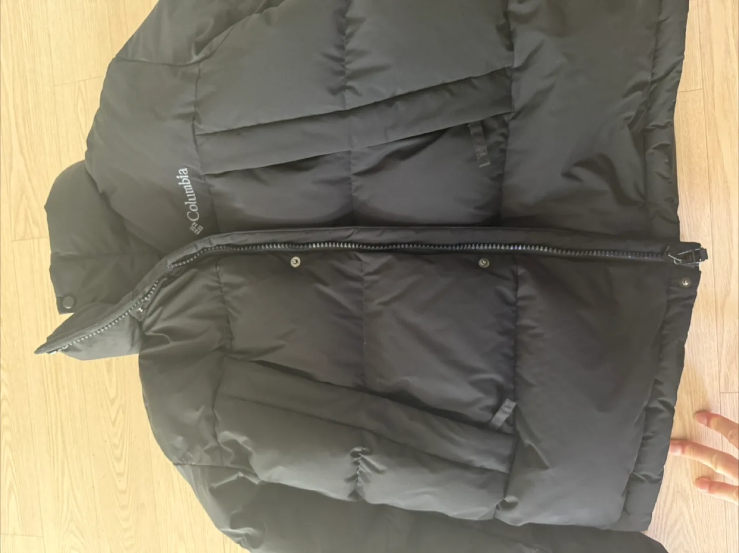 컬럼비아 블랙 패딩 100(L)