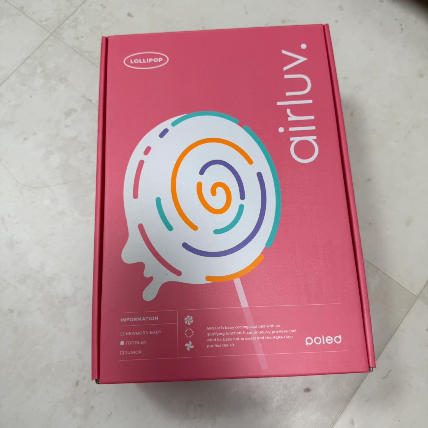 폴레드 에어러브 롤리팝v1 쿨링시트 (새상품2개,퓨어밀크)