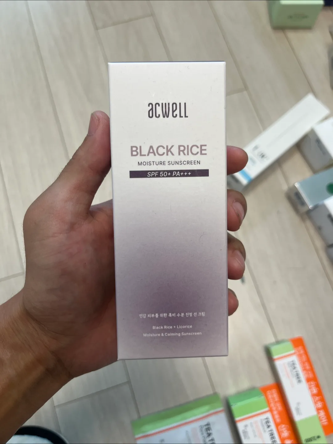 Acwell 블랙 라이스 선크림