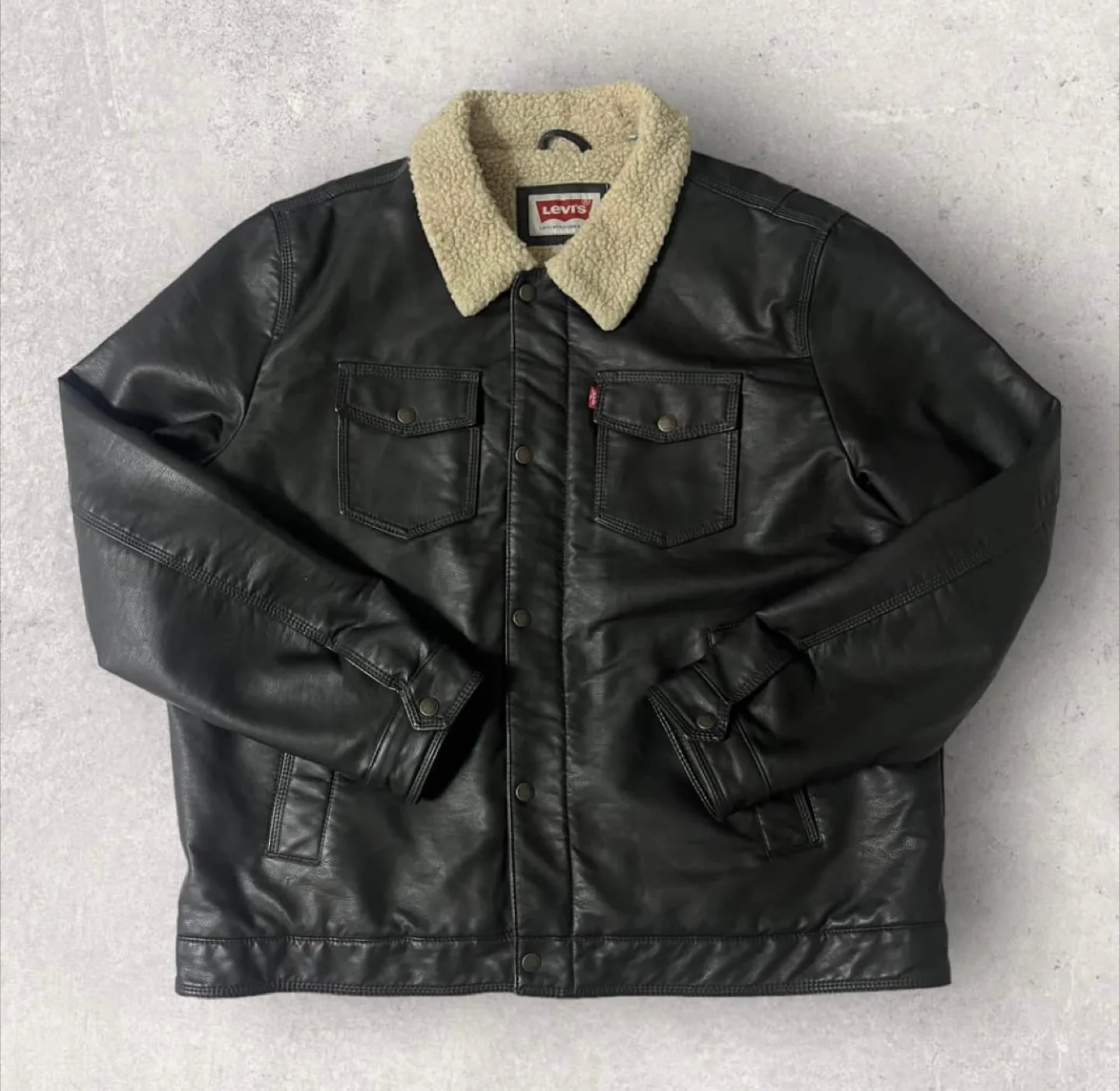 Levi's 리바이스가죽 쉐르파 자켓 S