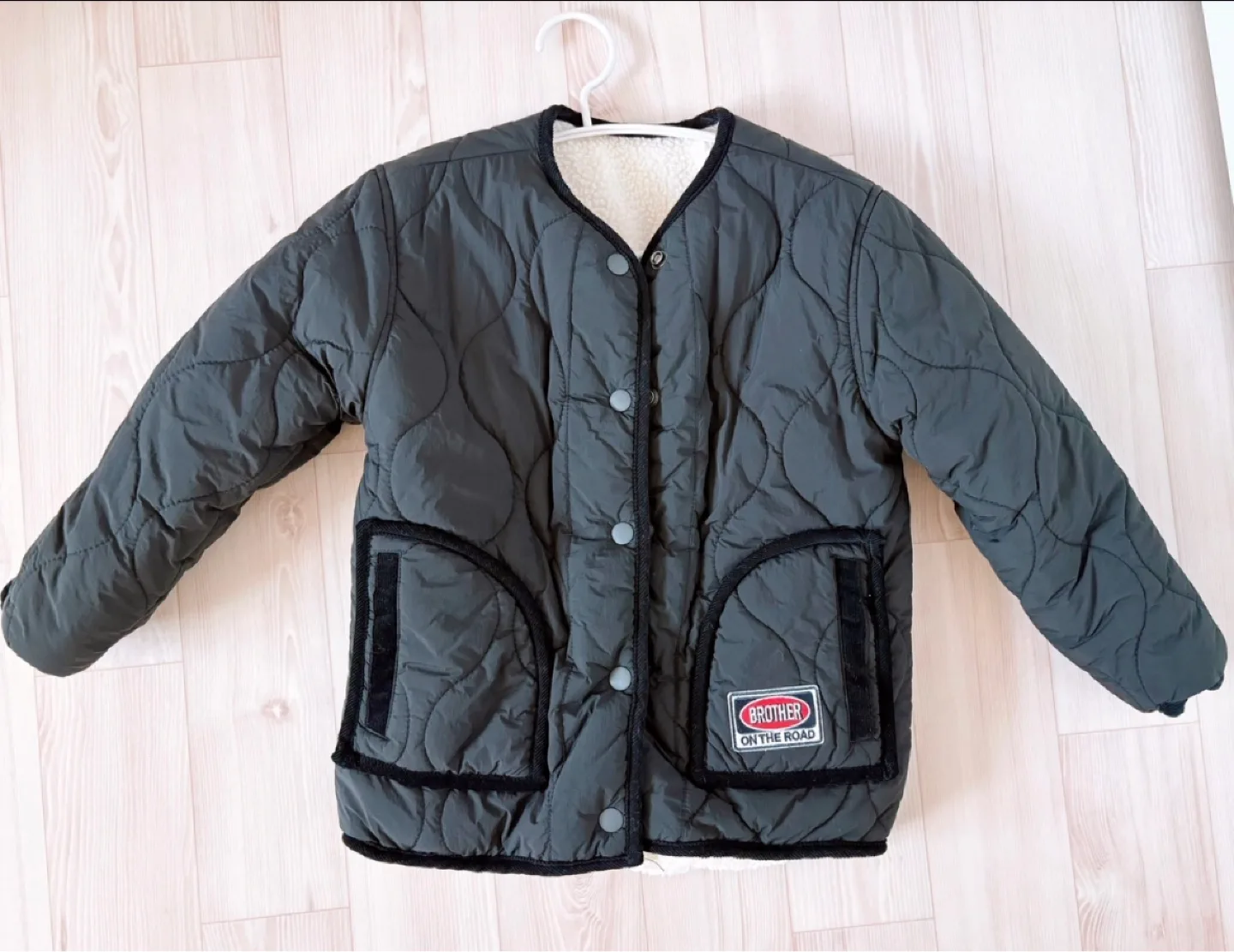 블랙 퀼팅 점퍼 양털 점퍼 110사이즈 새상품